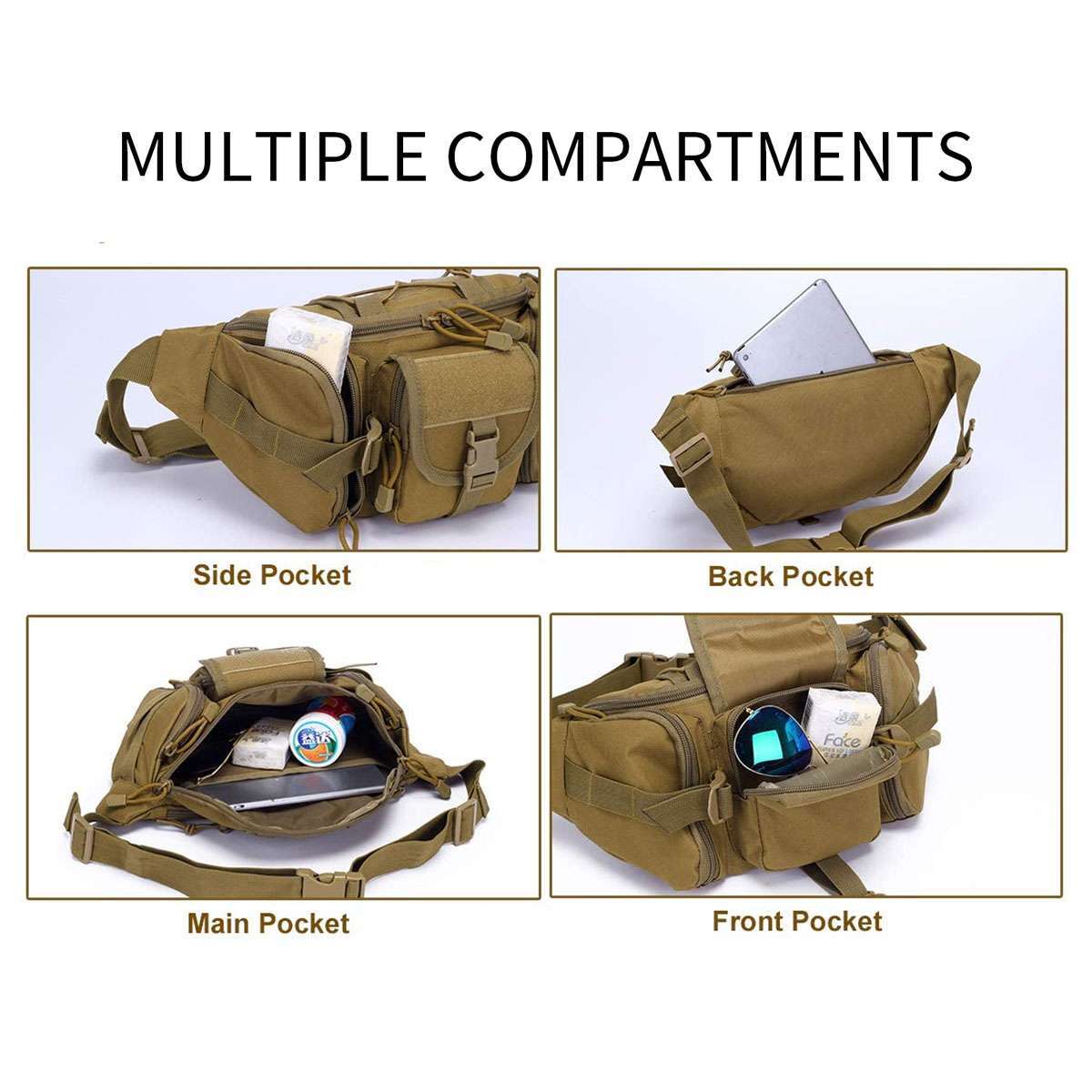Utility Tactical Waist Fanny Pack Pouch Military Camping Hiking Belt Bag