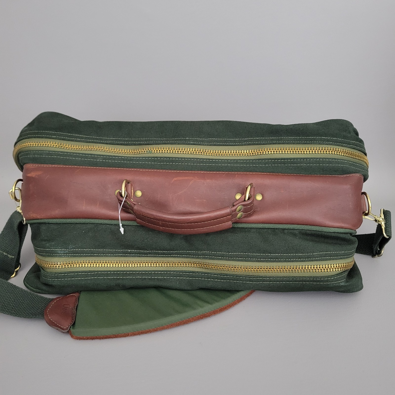 Vintage Orvis Gokey Battenkill Luggage Carry On Canvas Leather Double Sided