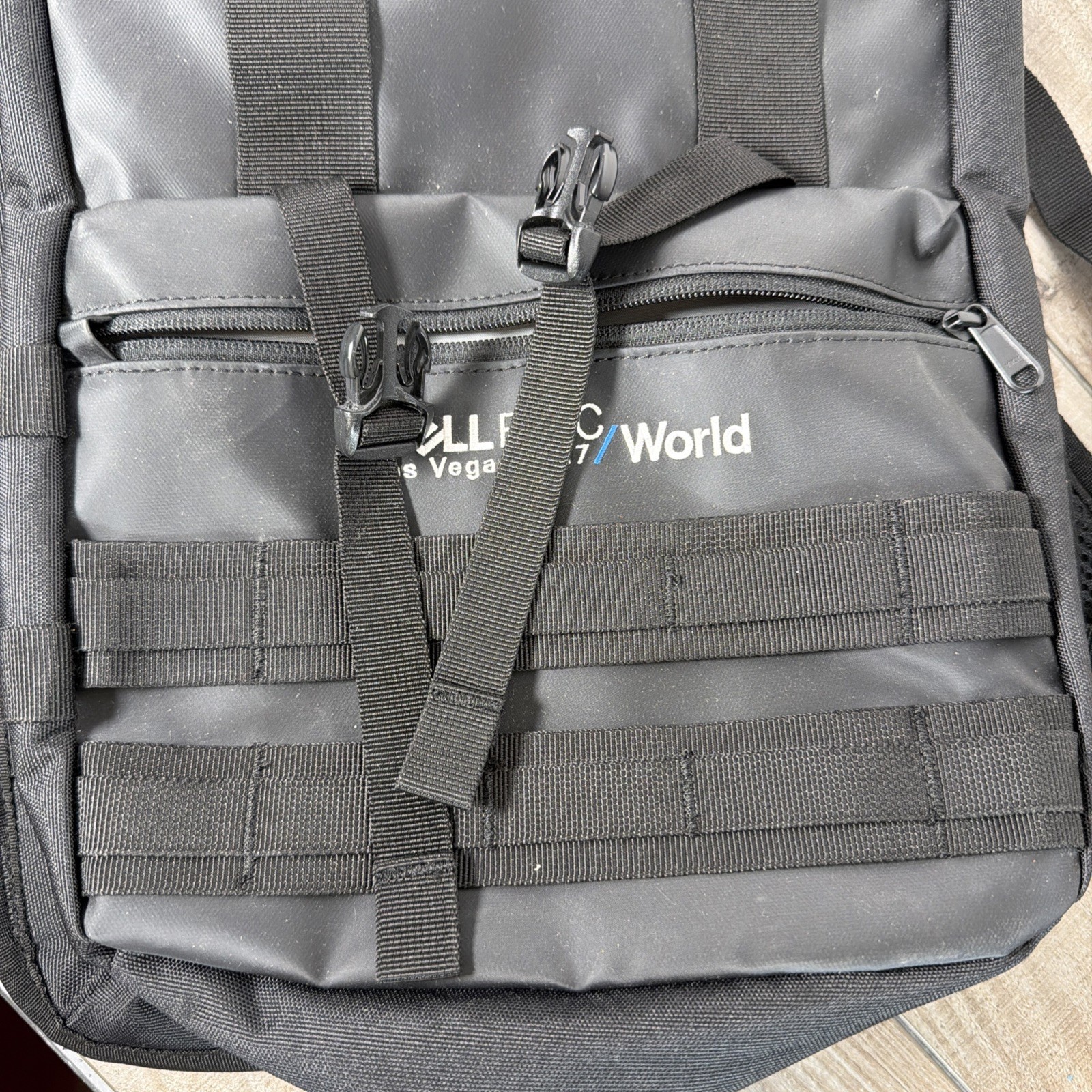 Timbuk2 Rogue Backpack Jet Black Logo Laptop Commuter Bag Embroidered