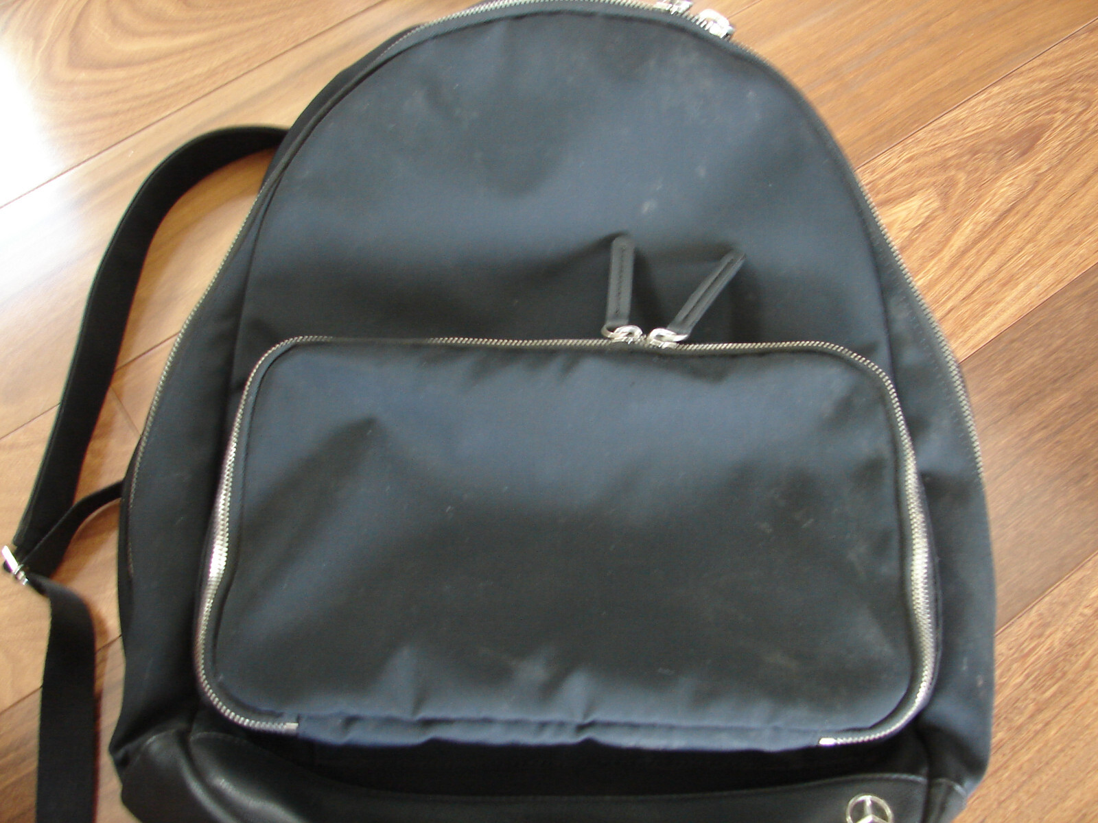 Mercedes Benz Backpack Black Leather Bottom