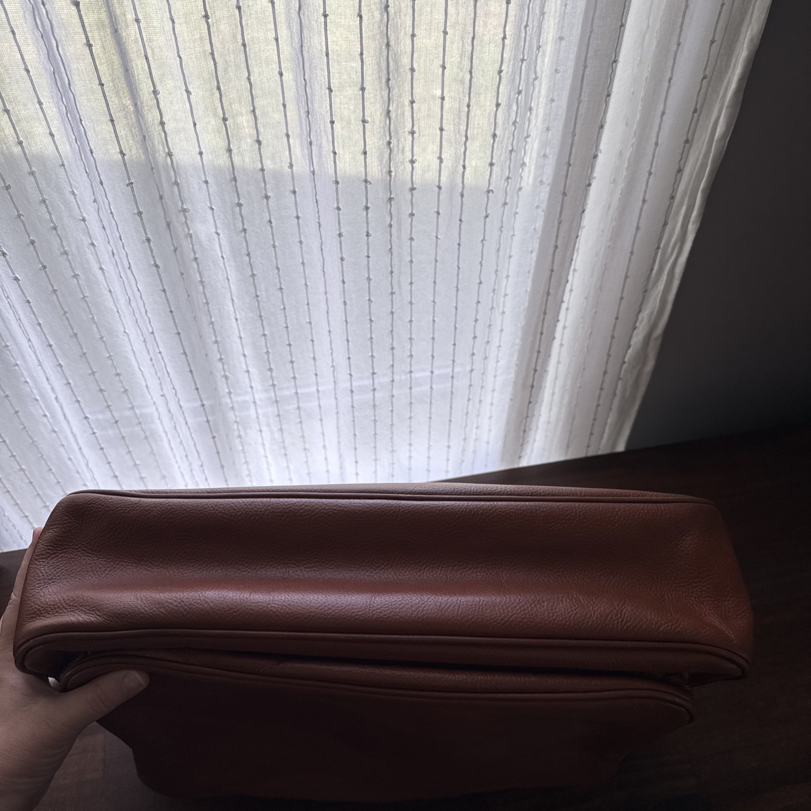Jack Spade Leather Briefcase Messenger Bag – Laptop – Briefcase Bag Cognac Color