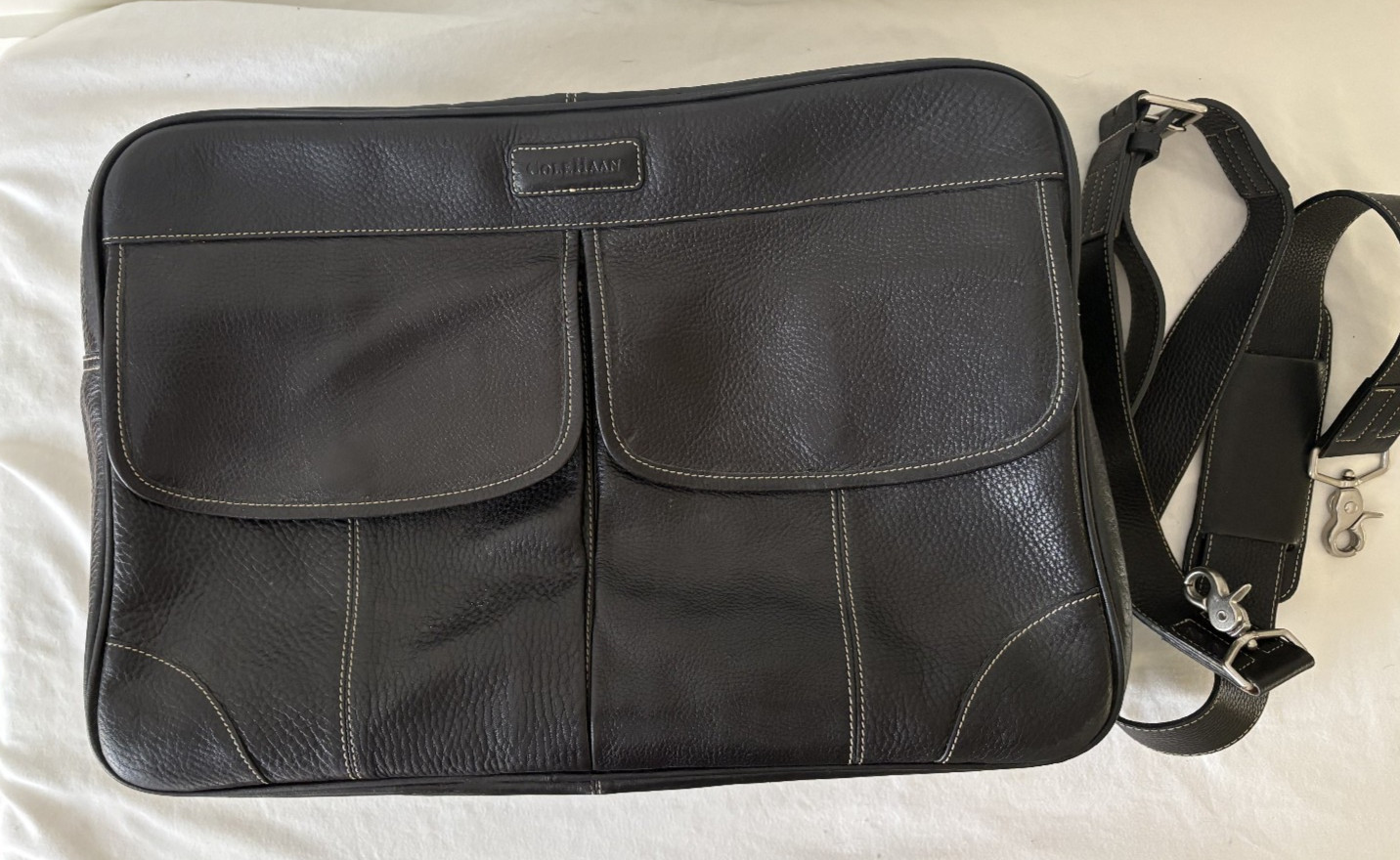 Cole Haan Leather Messenge Bag Satchel Briefcase Tote Laptop Bag – Exc. Cond.