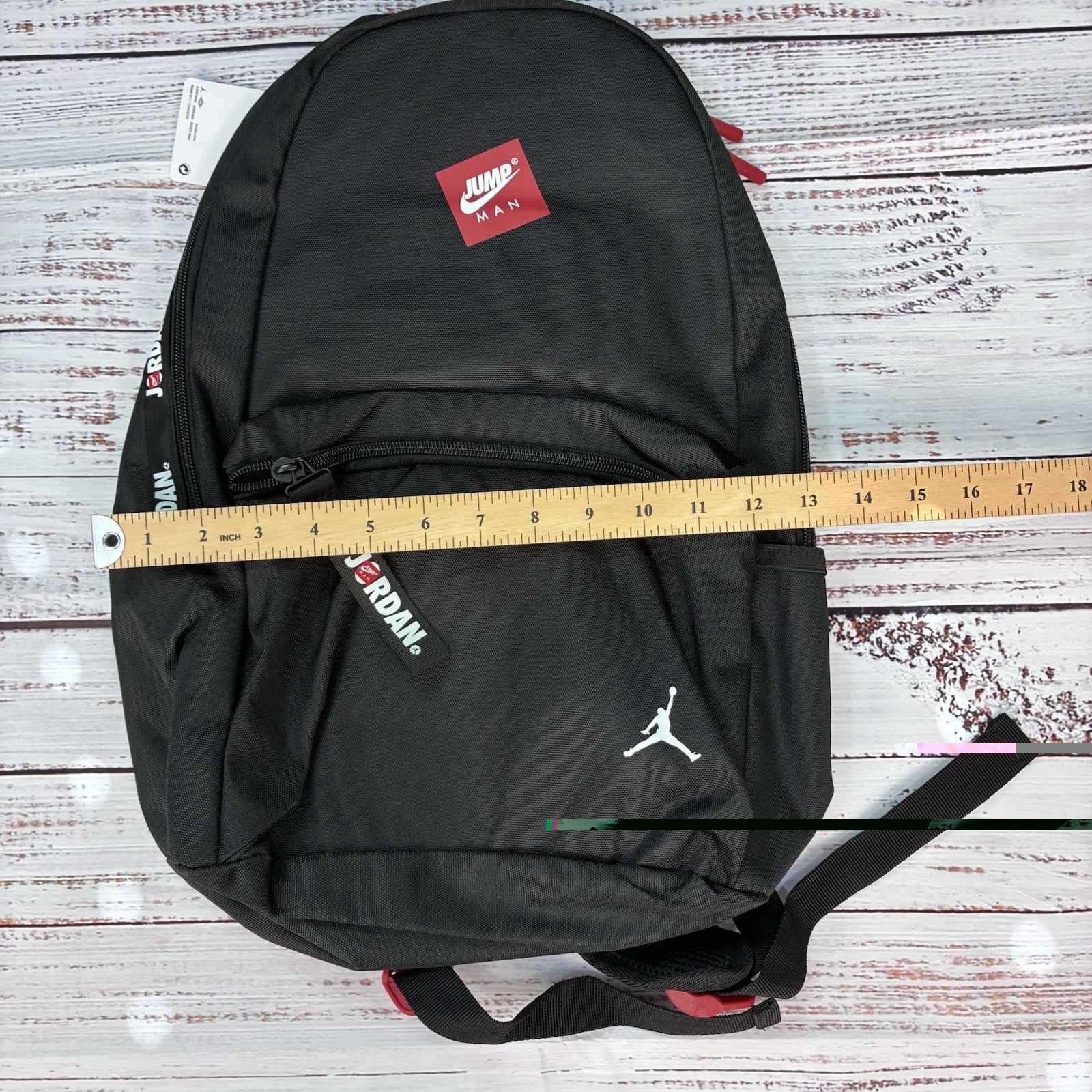 Jordan Mens Backpack Black White Jumpman Logo School Bookbag 9A0505-023 NWT