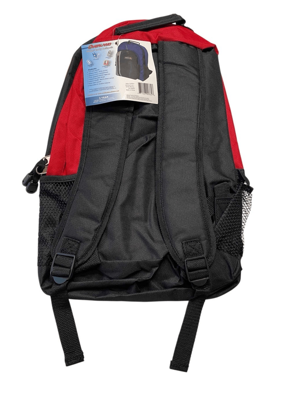 Overland Generation X Backpack Red New With Tags Travel School Hiking Laptop Bag