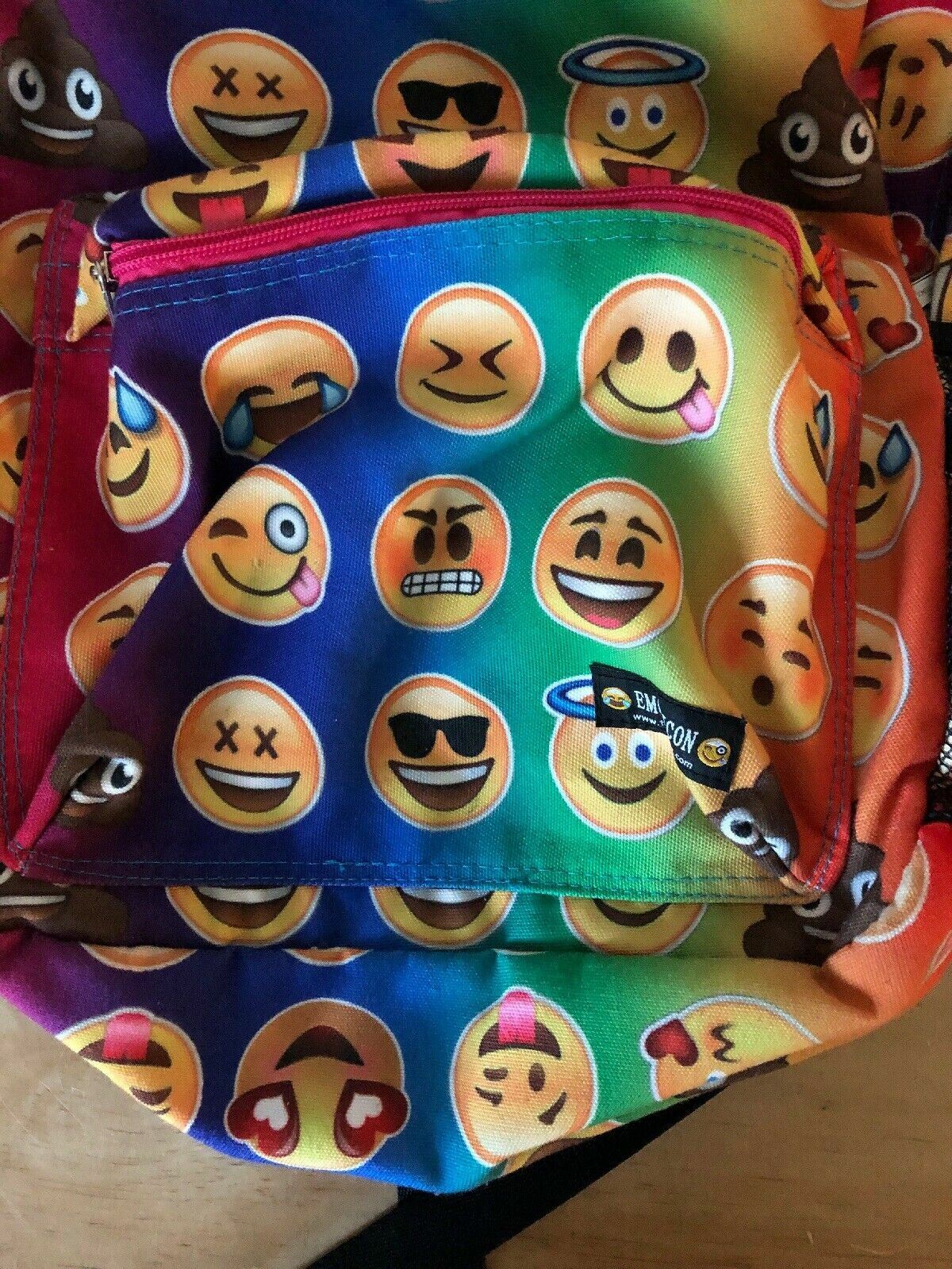 Backpack Bag EMOJI EMOJICON Canvas Full Size Free Multi Color