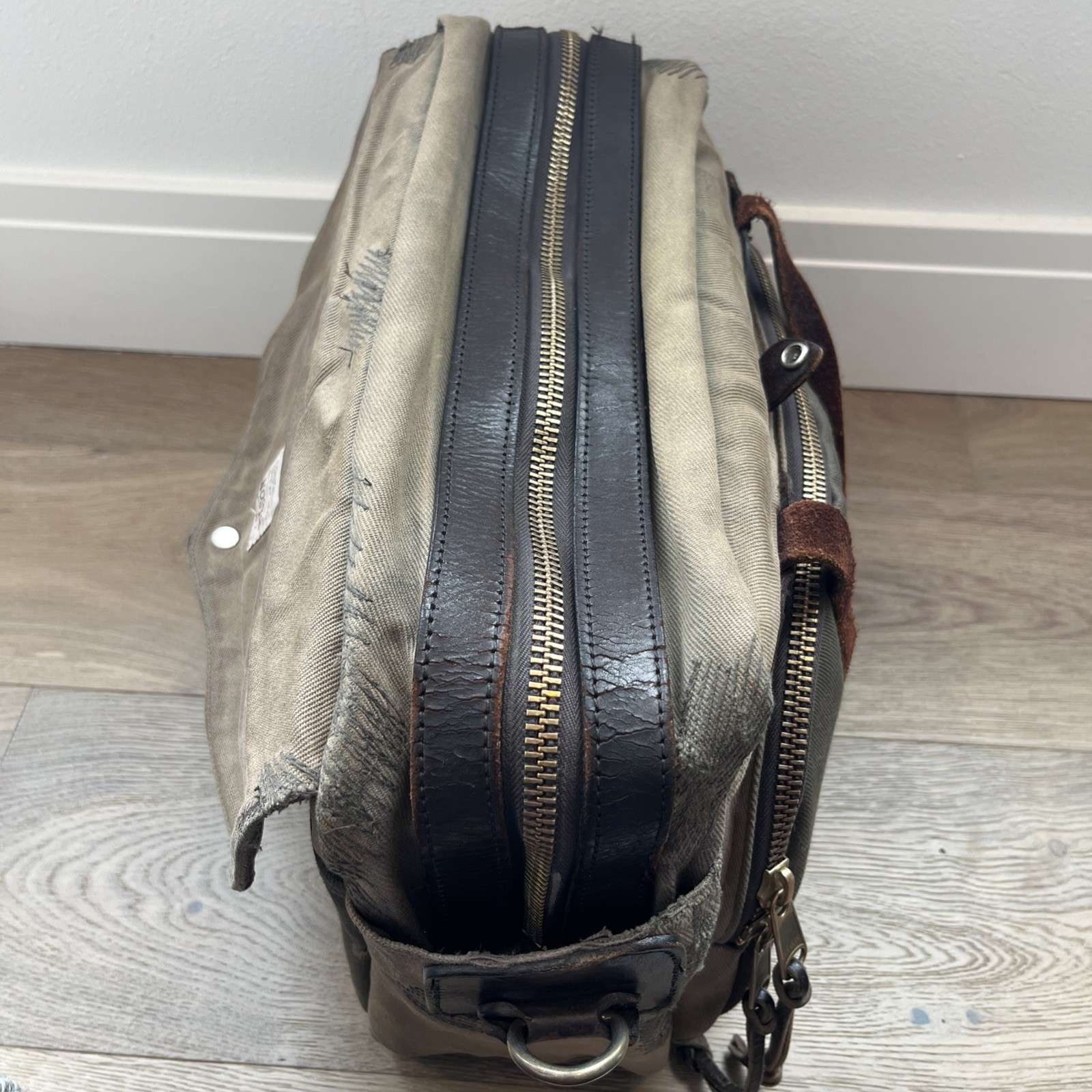 Filson Repaired 258 Padded Computer Bag | Otter Green w/ Darning | Made in USA