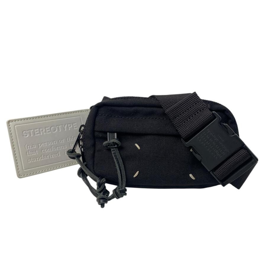 Maison Margiela Black Canvas Crossbody Bag Mens Adjustable Strap W 16cm A