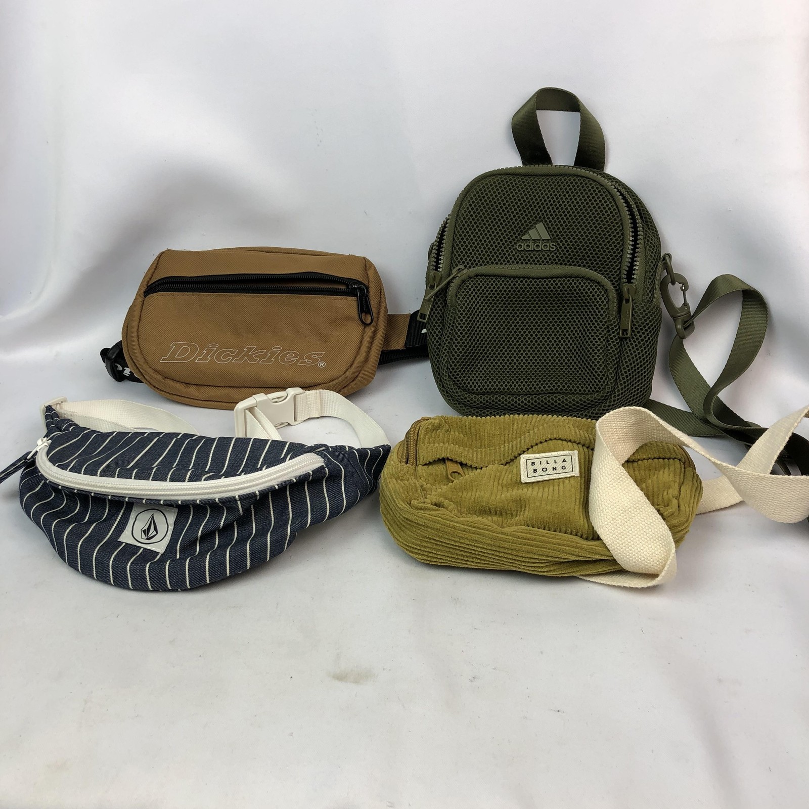 Adidas Billabong Dickies Volcom Belt Bag Fanny Pack Lot Of 4 Unisex Small READ