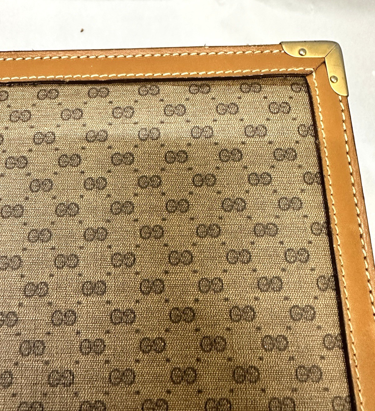 VINTAGE LEATHER GUCCI BRIEFCASE ATTACHE RARE HARD SIDED