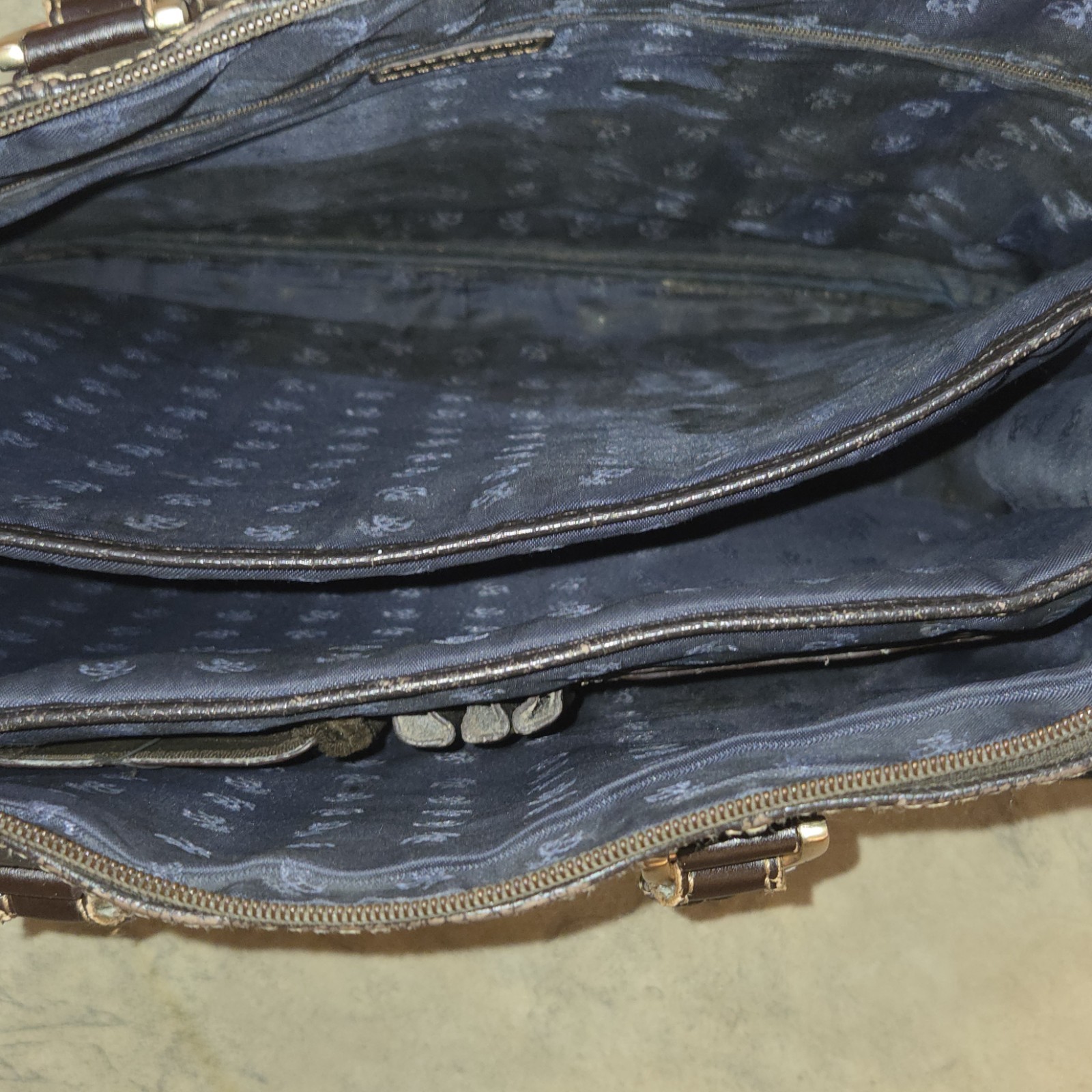 BROOKS BROTHERS Brown Pebbled Leather Men’s Laptop Briefcase Messenger Bag