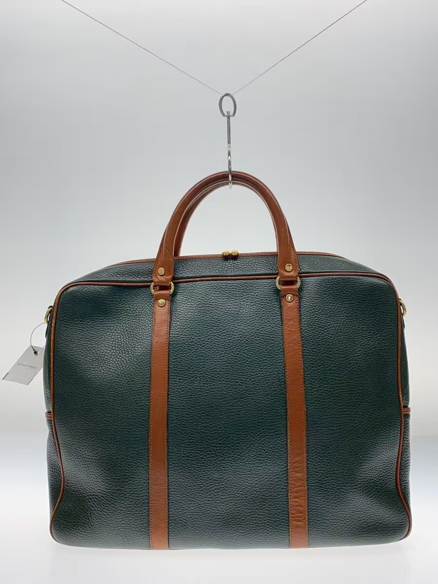 BALLY Boston Bag, Leather, Green, Plain