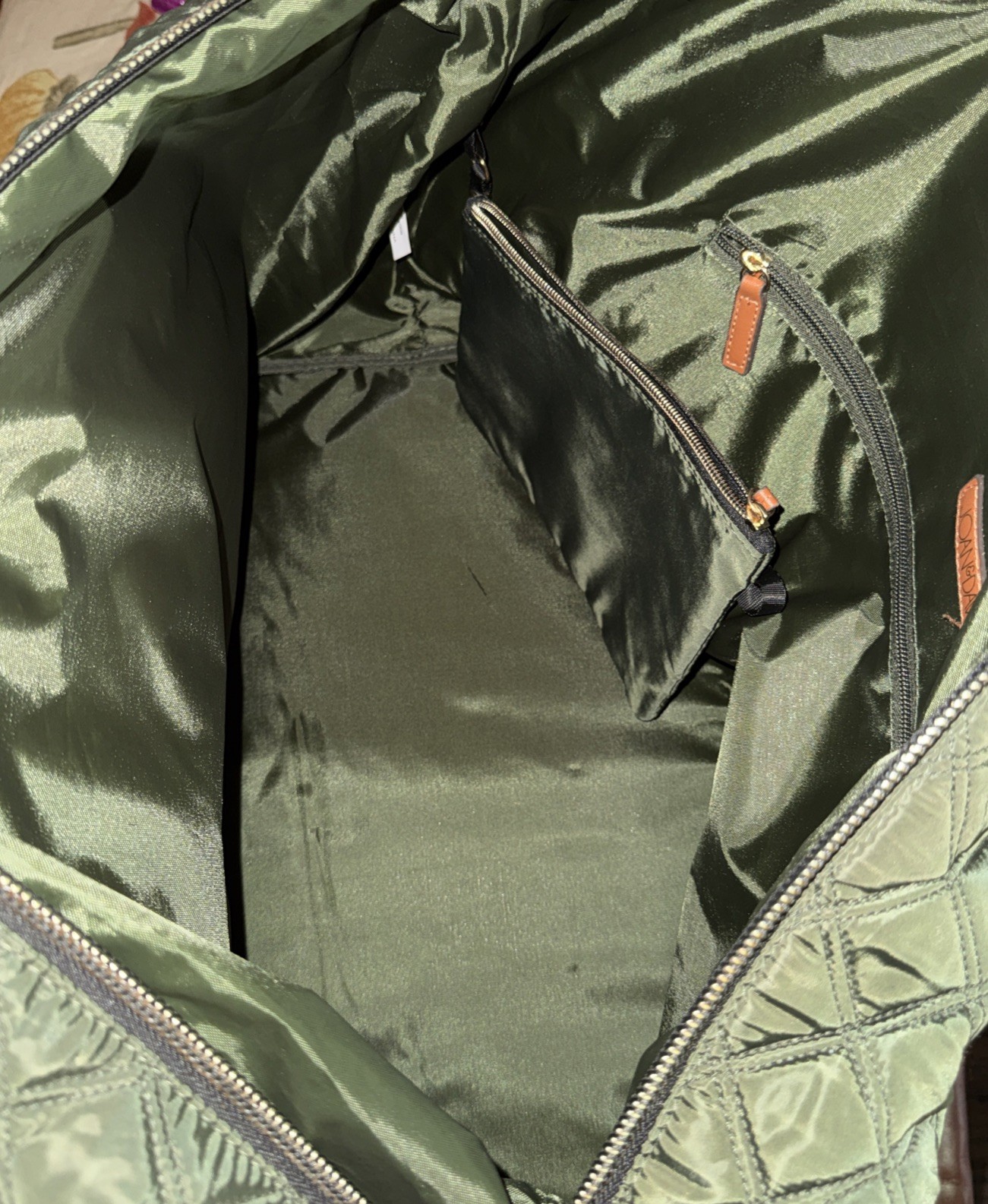 Joan & David 18 Inch Diamond Quilted Nylon Travel Duffle NWT