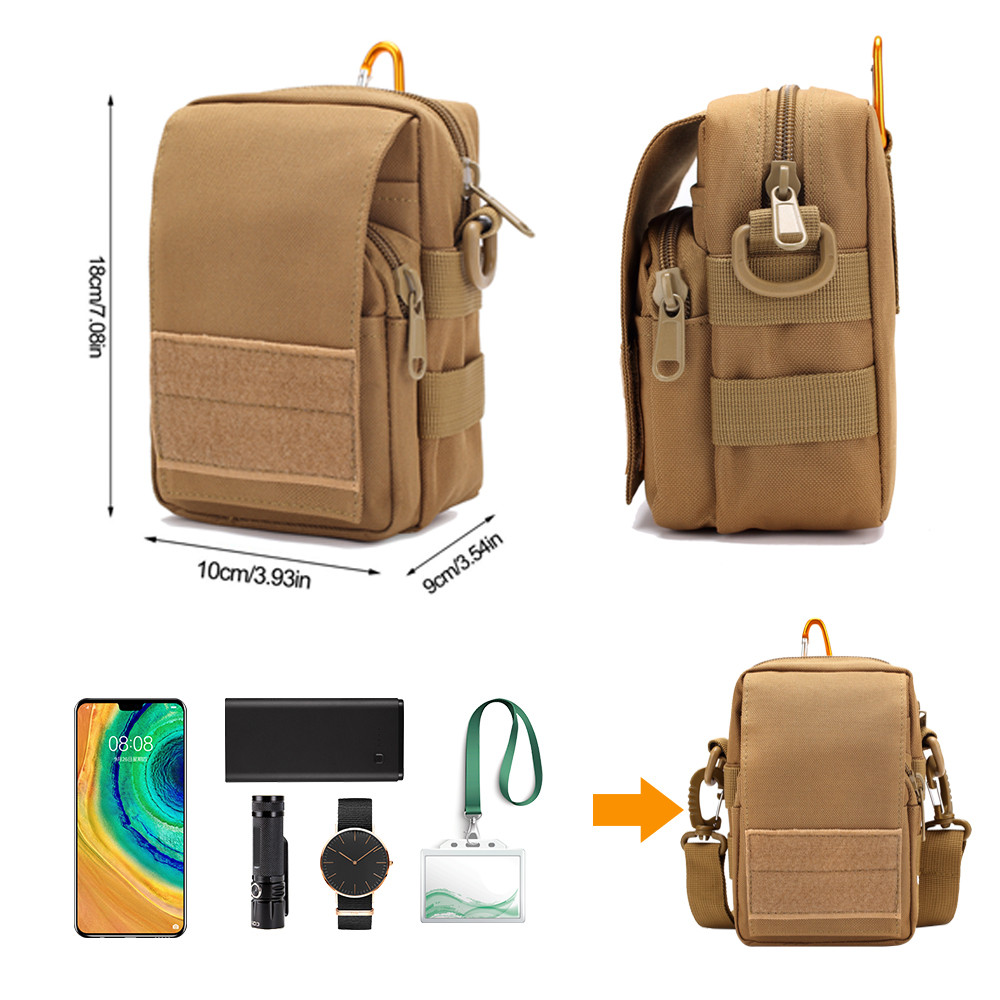 Tactical Molle Pouch EDC Multi-purpose Belt Waist Pack Bag Utility Phone Pocket