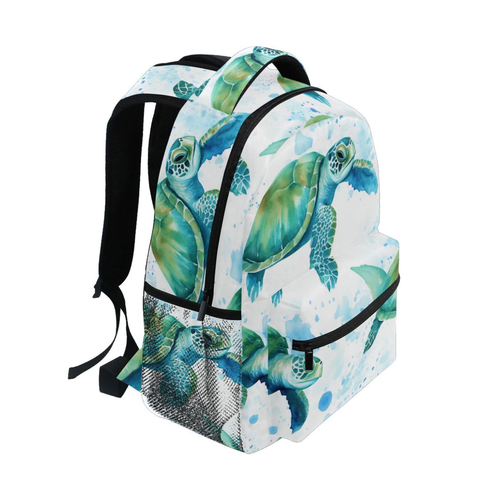 Sea Turtles Teal Backpacks 3rd 4th 5th Grade School Bookbags Travel Laptop Da…