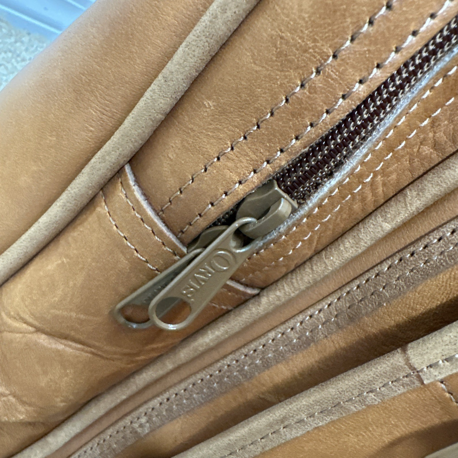 Vintage Orvis Leather Duffle Bag Multiple Pockets Customizable Made in USA