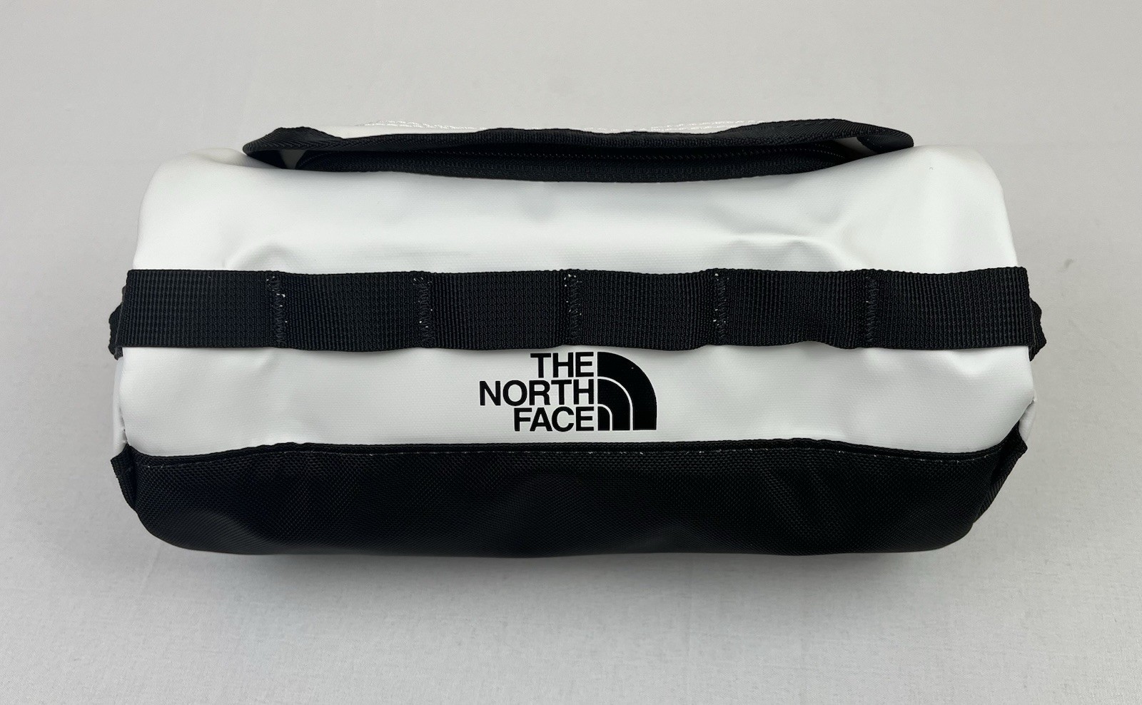The North Face Base Camp Travel Canister Double YKK Zip White Rare with Mirror