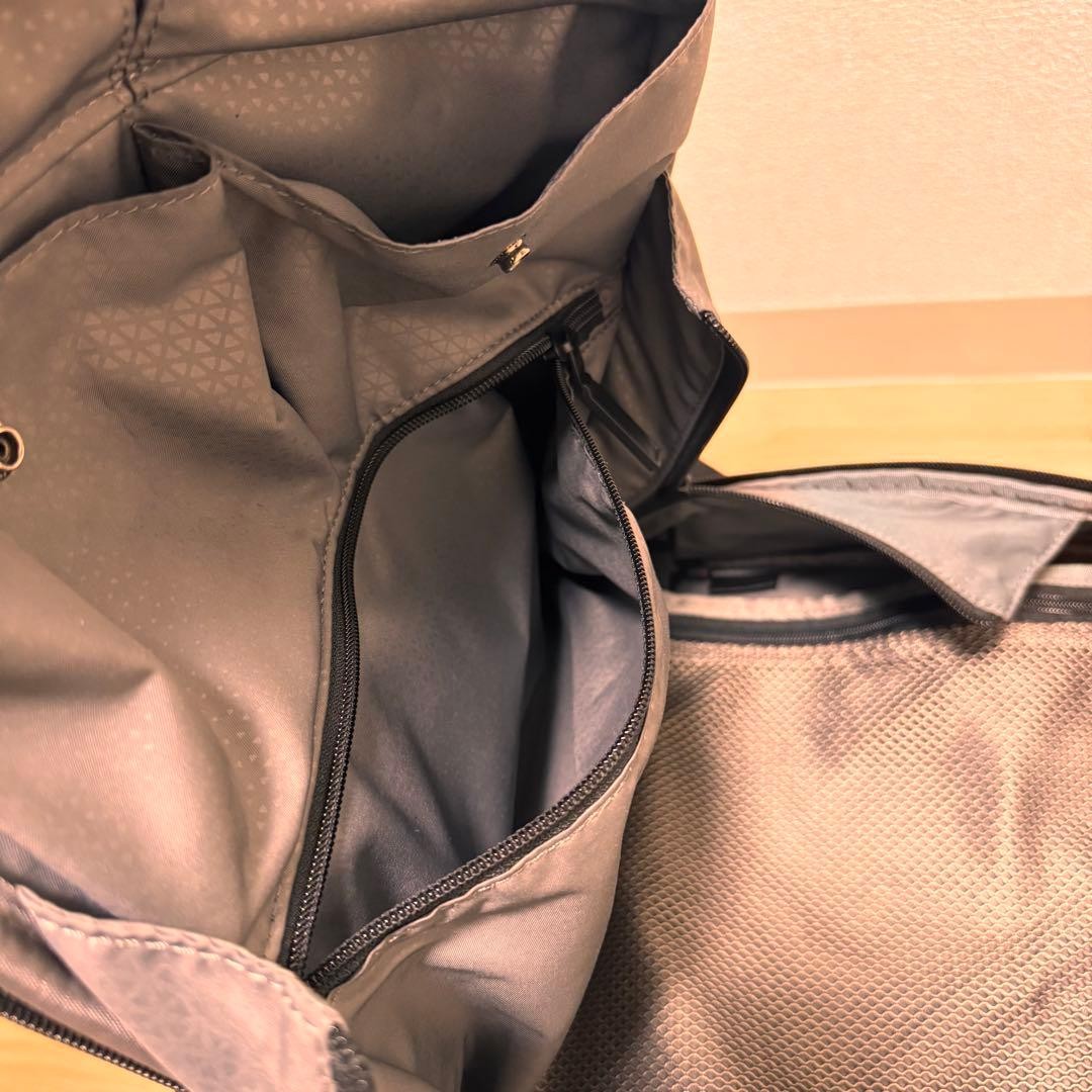 TUMI Backpack Black Ballistic Nylon with Rain Cover Large Capacity