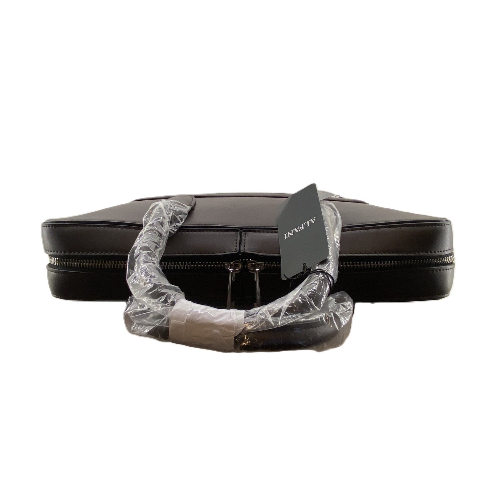 Alfani Messenger Bag Adjustable Cross Body Strap Faux Leather Brown NEW