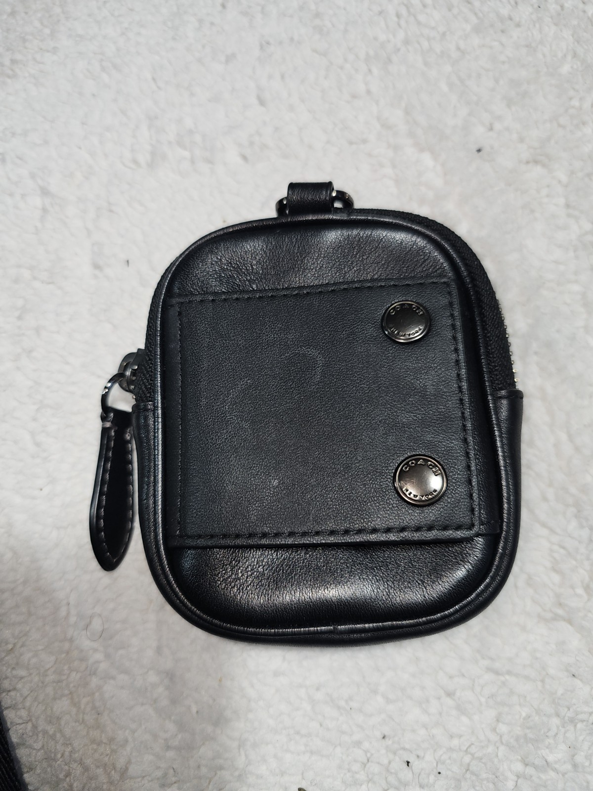 Coach Charter North South Pouch Crossbody Black Leather 2 in 1 C2388