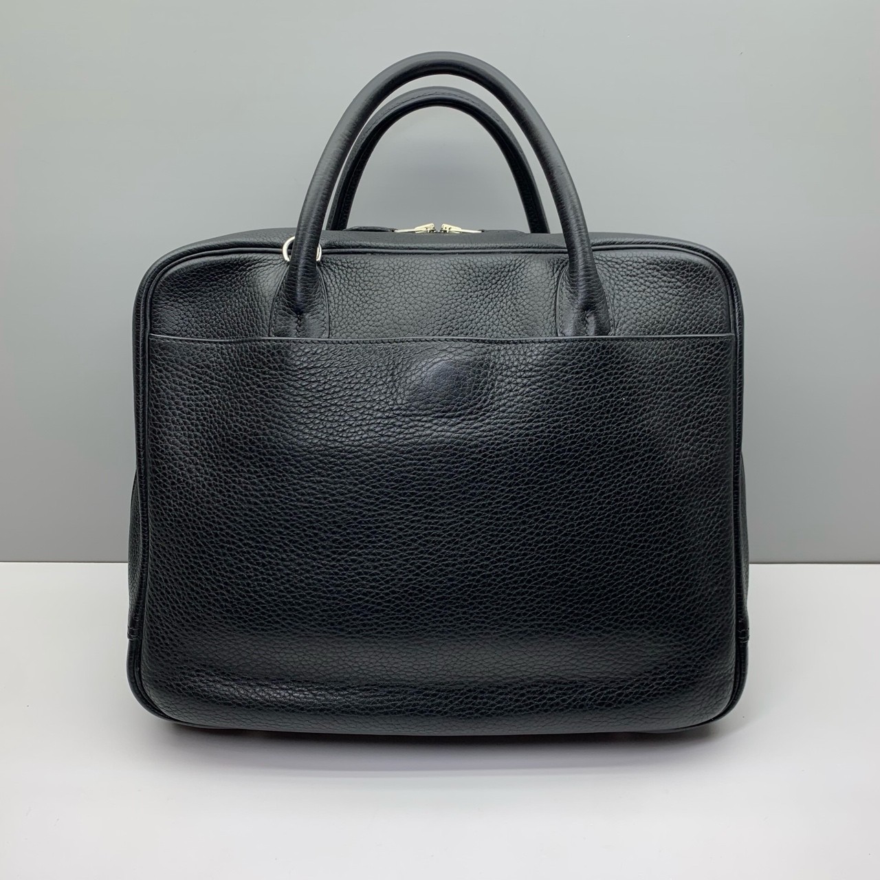 Hermes Pre-Owned Authentic Black Cowhide Briefcase No Shoulder Strap 35x26x10cm
