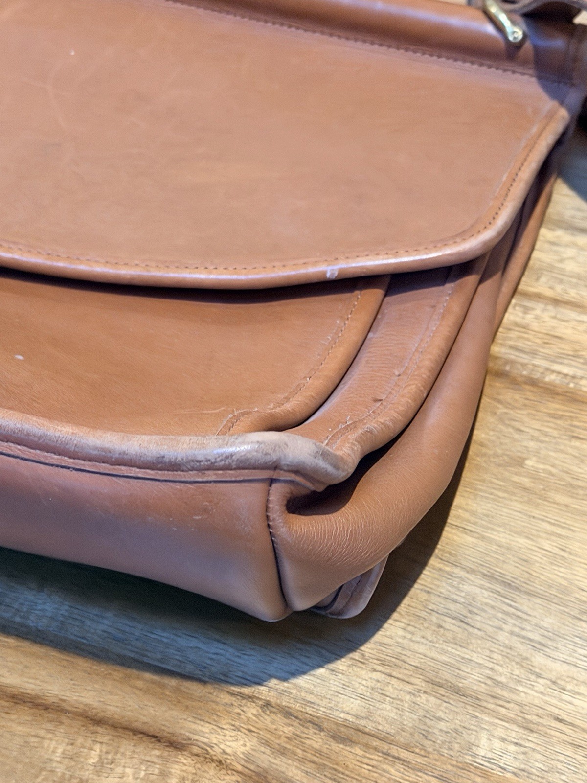 Coach Beekman Briefcase Large British Tan Vintage Leather Bag 5266 USA