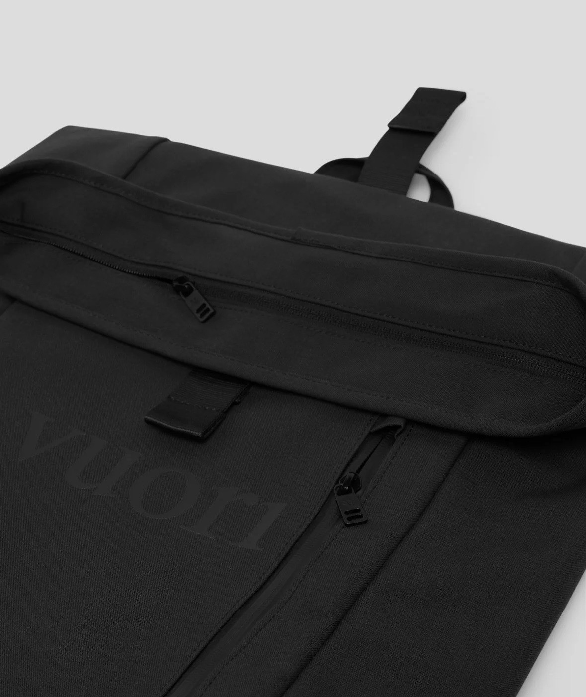 Vuori Black Roll-Top Backpack Buckle & Zip Closure Padded Straps $118 NWT