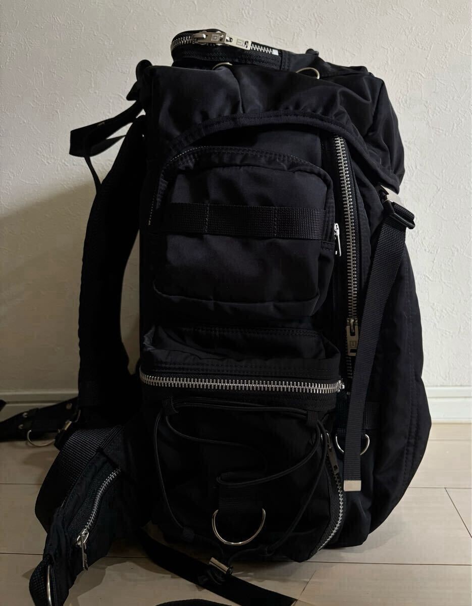Used 2019 Undercover Multi-Pocket Nylon Backpack Black H 55 × W 43 × D 17cm