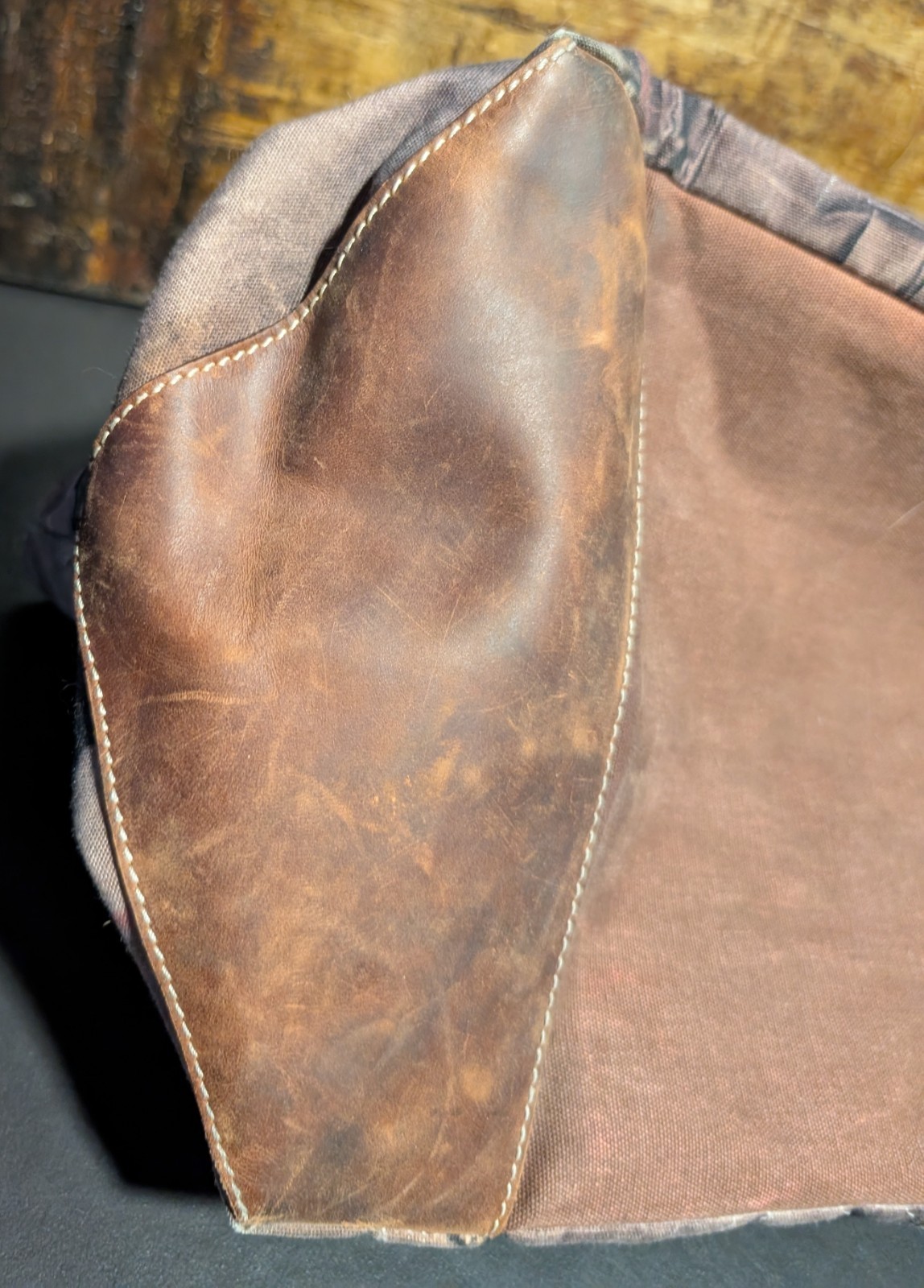 Paul Smith Holdall Duffle Weekender Canvas & Leather Military Print – 18x14x10″