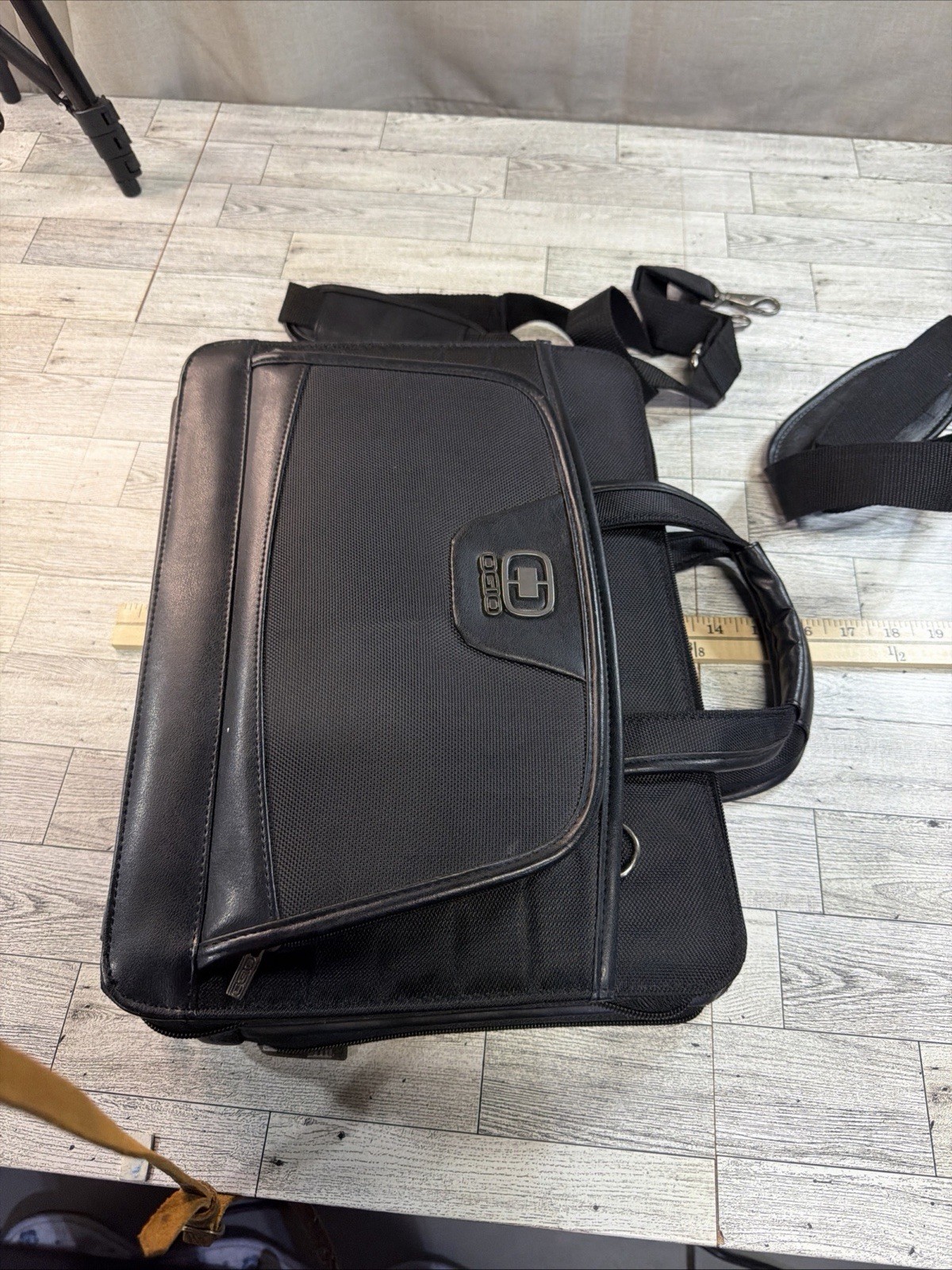 Ogio Black Top Handle Briefcase Bag Business Portfolio Laptop W/Shoulder Strap