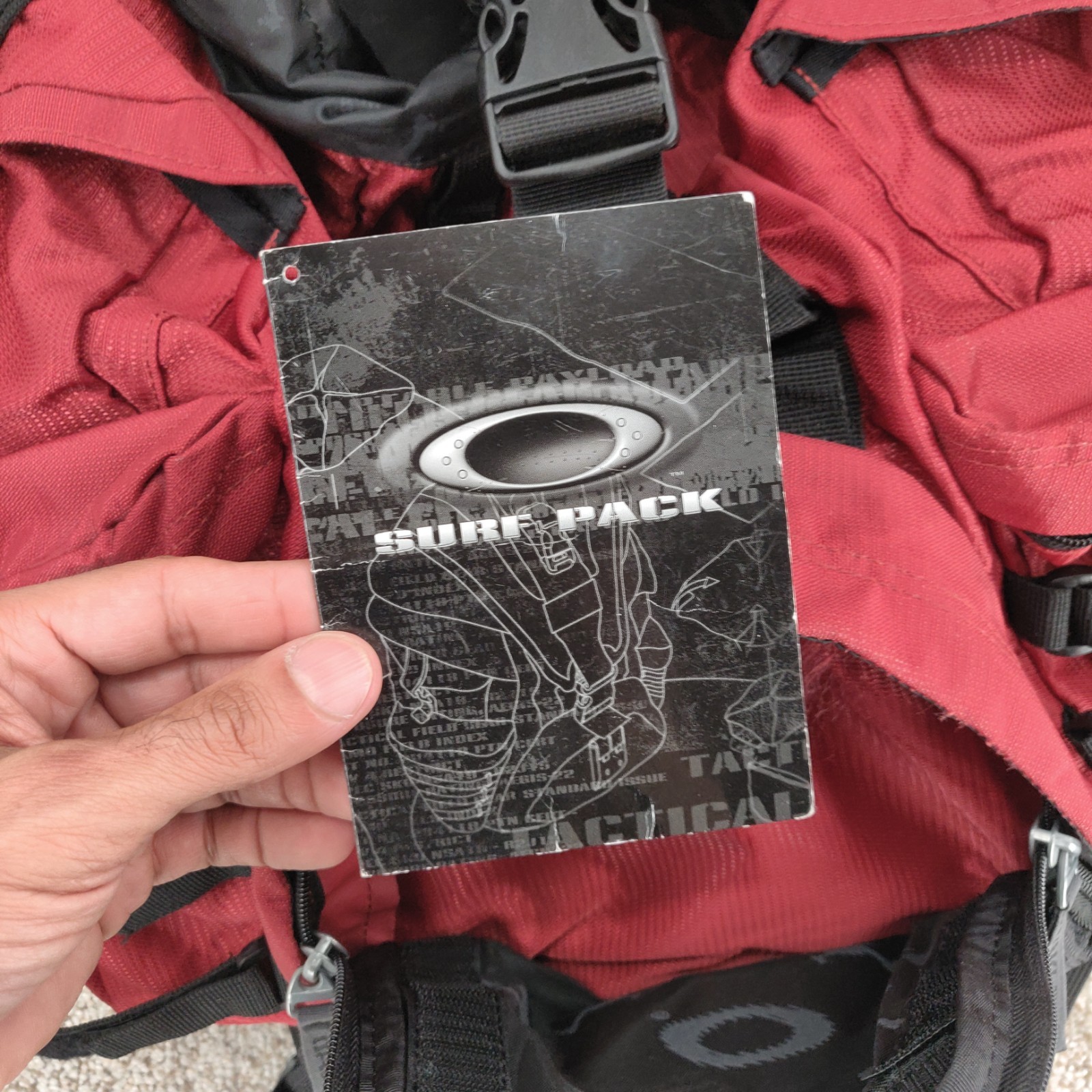 Vintage Oakley Tactical Field Gear Backpack Surf Pack Red