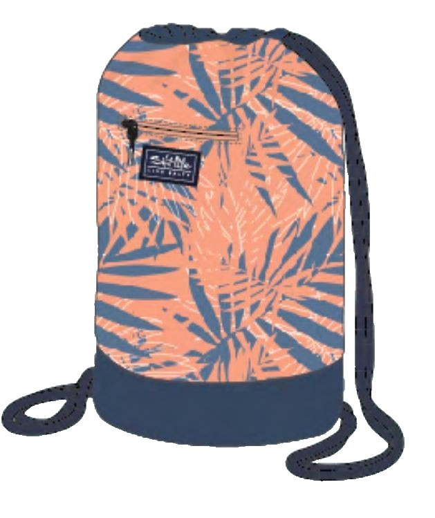 Salt Life Drawstring Backpack String Bag Sackpack Cinch with Zipper Jungle Vibe