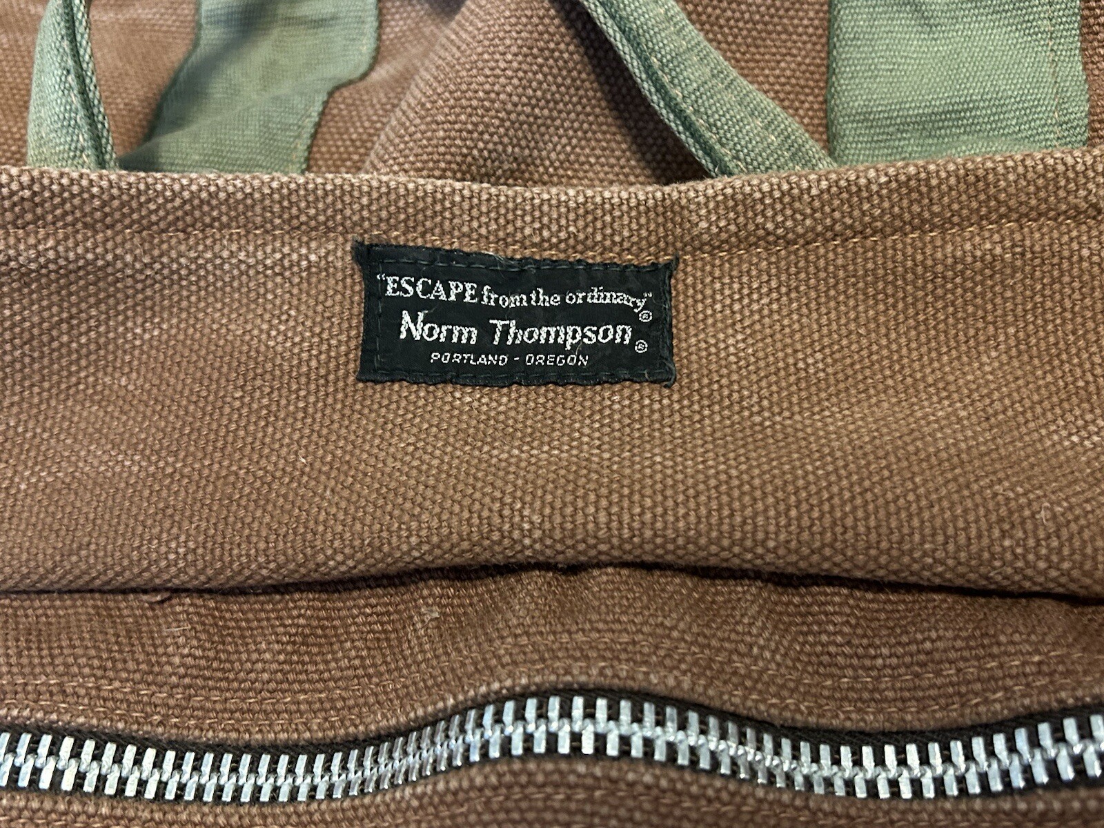 Escape From The Ordinary Heavy Canvas Duffle Bag Norm Thompson Portland OR