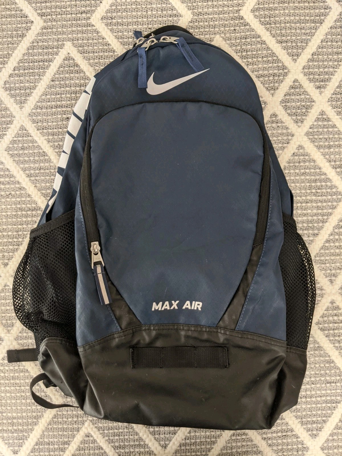 Nike Team Training Max Air Backpack Navy Blue Black, BA4890 412 Travel Gym Bag