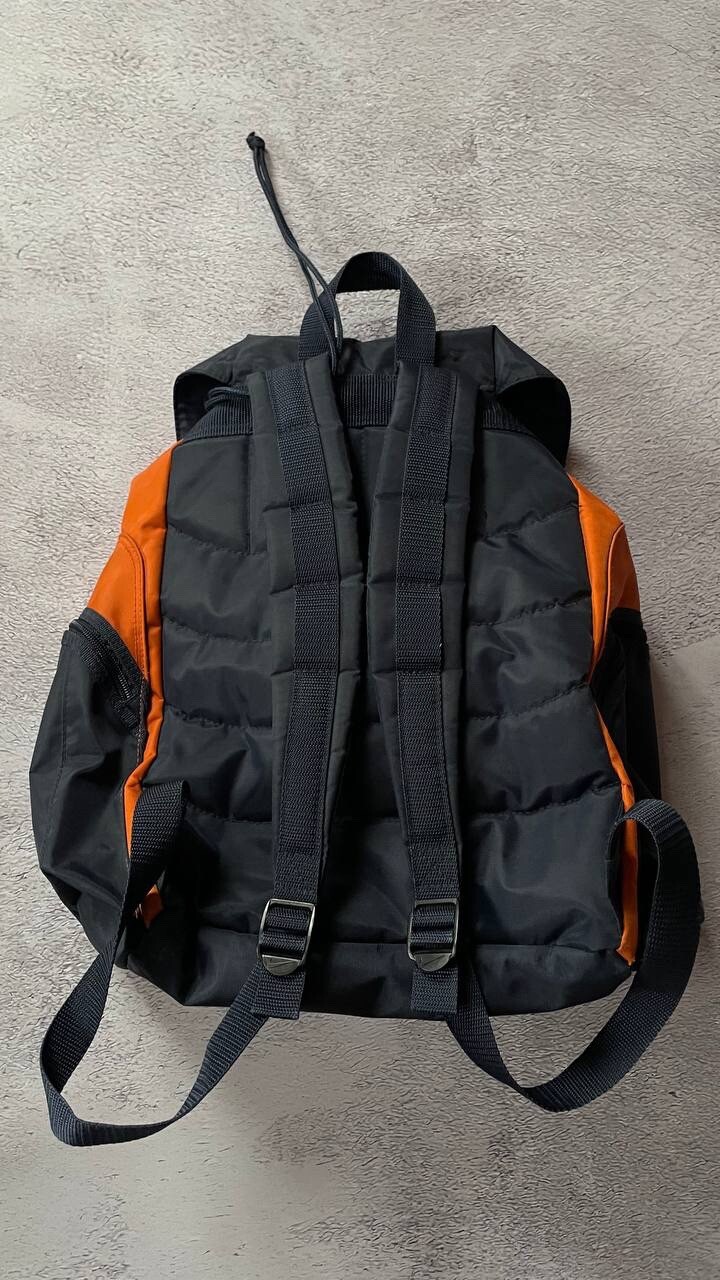 Nike Vintage Backpack Drawstring 90s Orange Dark Navy