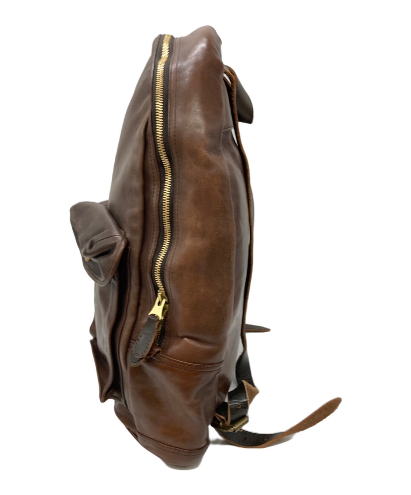 RRL Double RL Mitchell Leather Backpack Brown Used