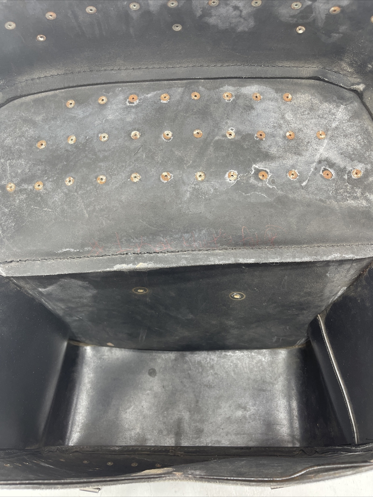 Handcrafted Black Leather Saddle Bag Motorcycle Luggage Storage Bag