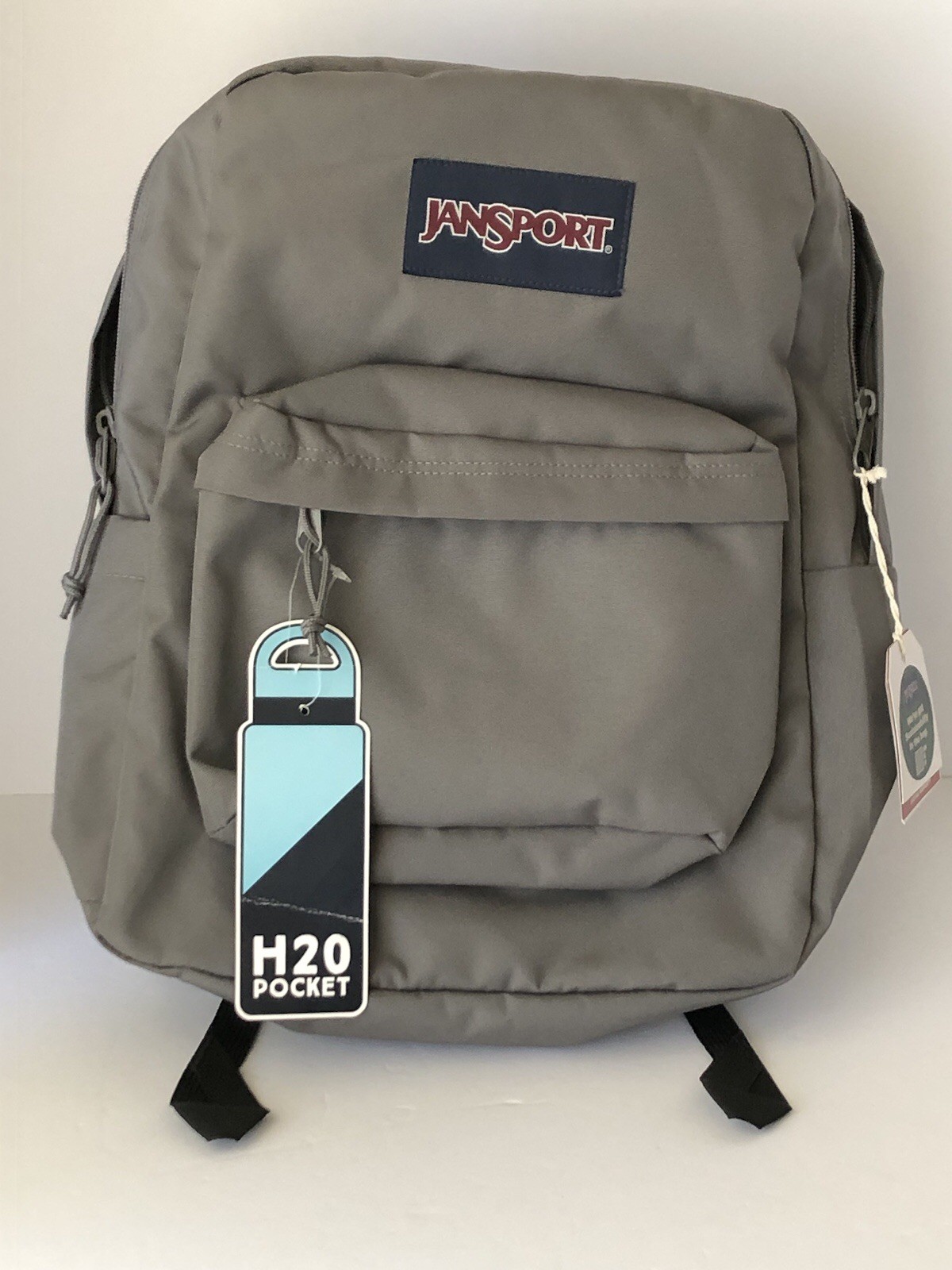 NWT JanSport Super Break Plus Graphite Grey Backpack 42cmx32cmx14cm