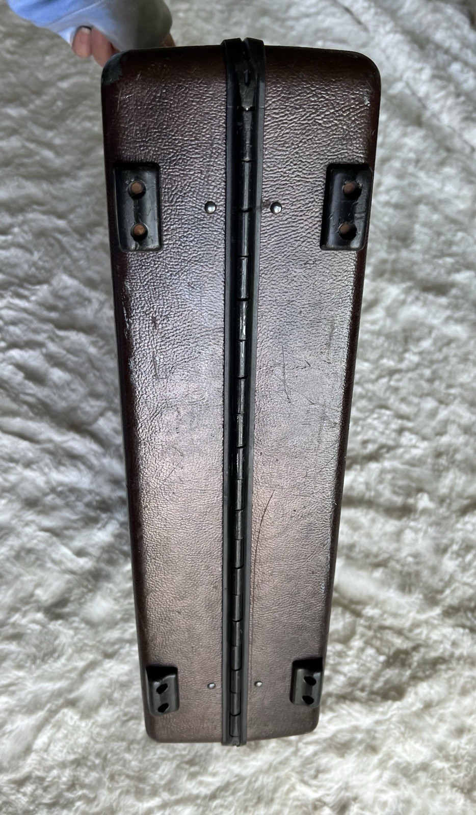 Vintage Samsonite Brown Hard Shell Briefcase Combo Lock Expanding Folder 19×13”