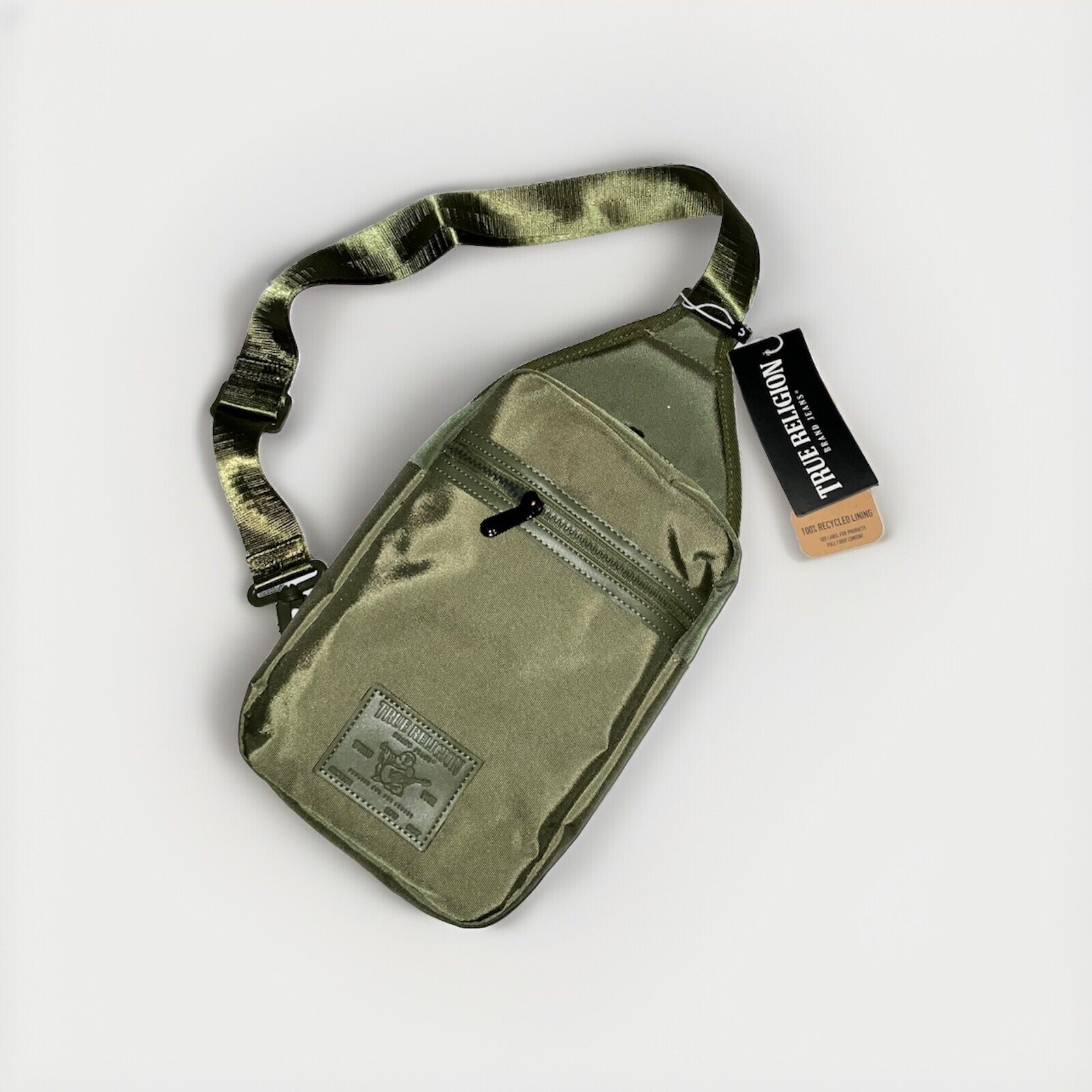 True Religion Buddha Patch Unisex Olive YETA 2.0 Crossbody Bag TR104144 New