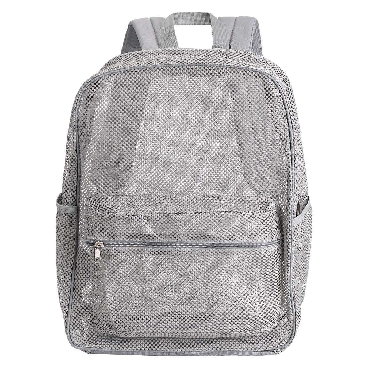 Clear Mesh Backpack Large See Through Laptop School Bag For Students Men Women
