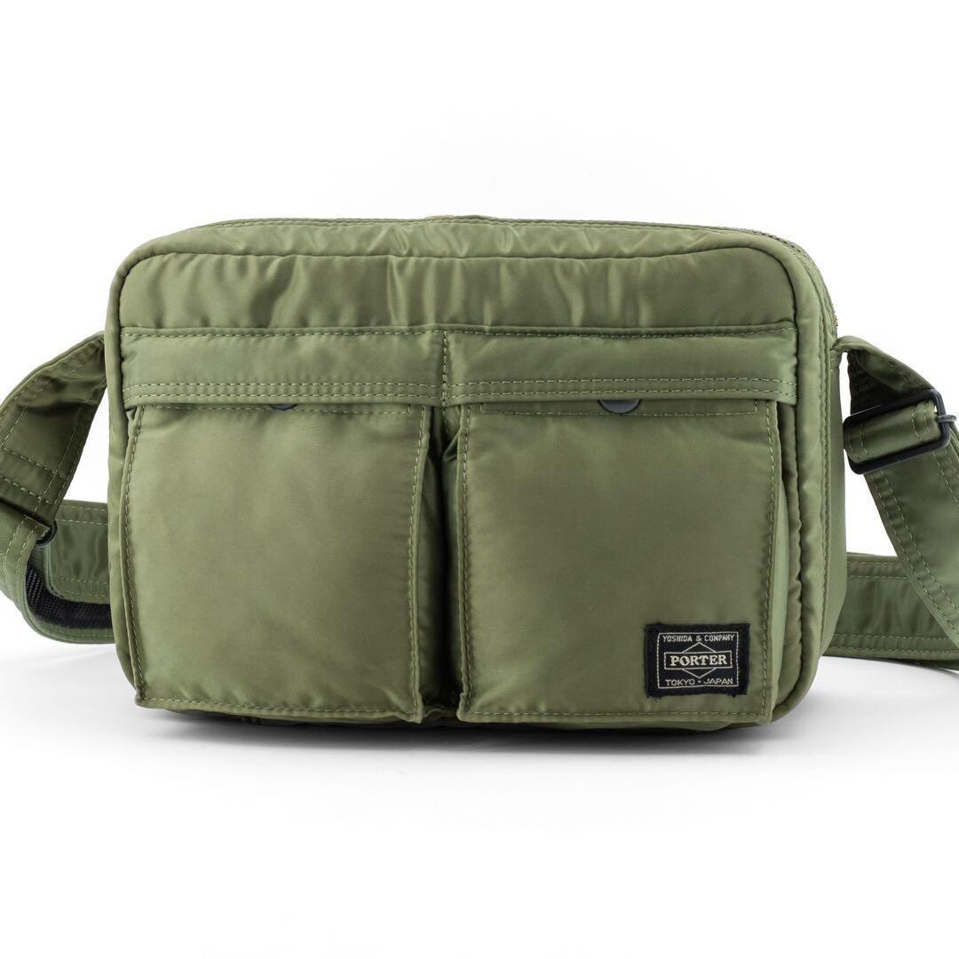 Porter Tanker Sling Bag Shoulder Crossbody Sage Green W Zip Auth