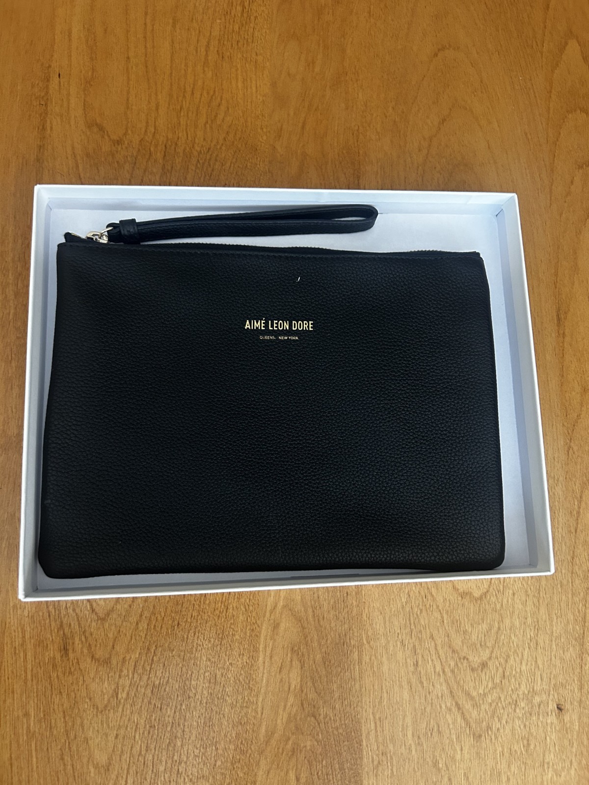 Aimé Leon Dore Large Jet Black Large Leather Pouch