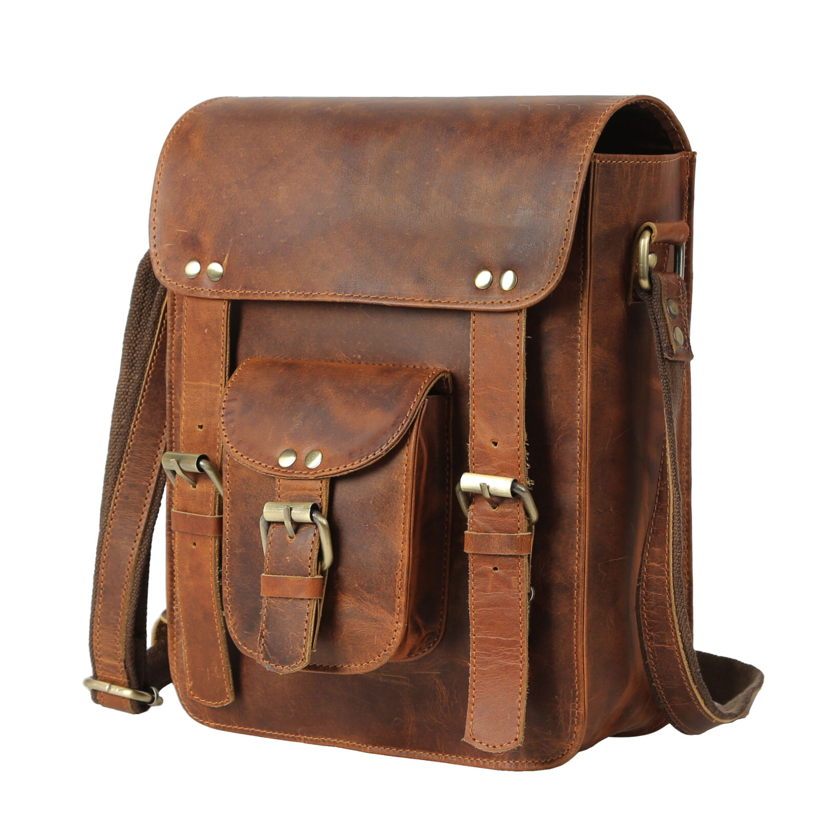 Handmade Leather Sturdy Leather satcel tablet Messenger Bag for men and women
