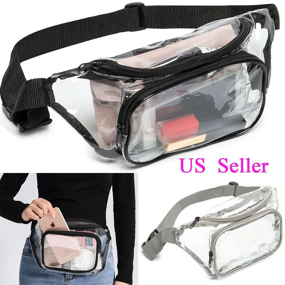 Clear Fanny Pack Men Women Waist Pouch Belt Bag Outdoor Sports Stadium Security