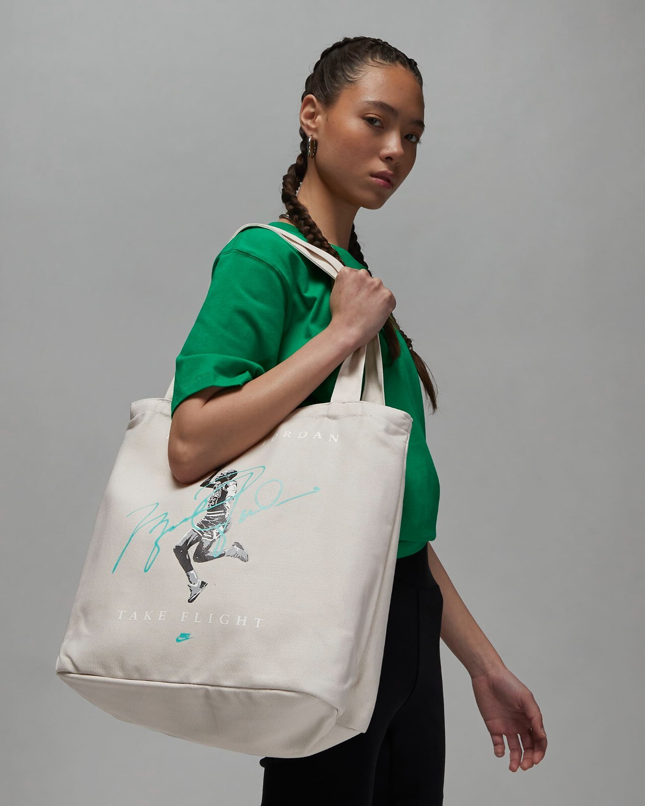 Air Jordan canvas tote bag Light Orewood Brown