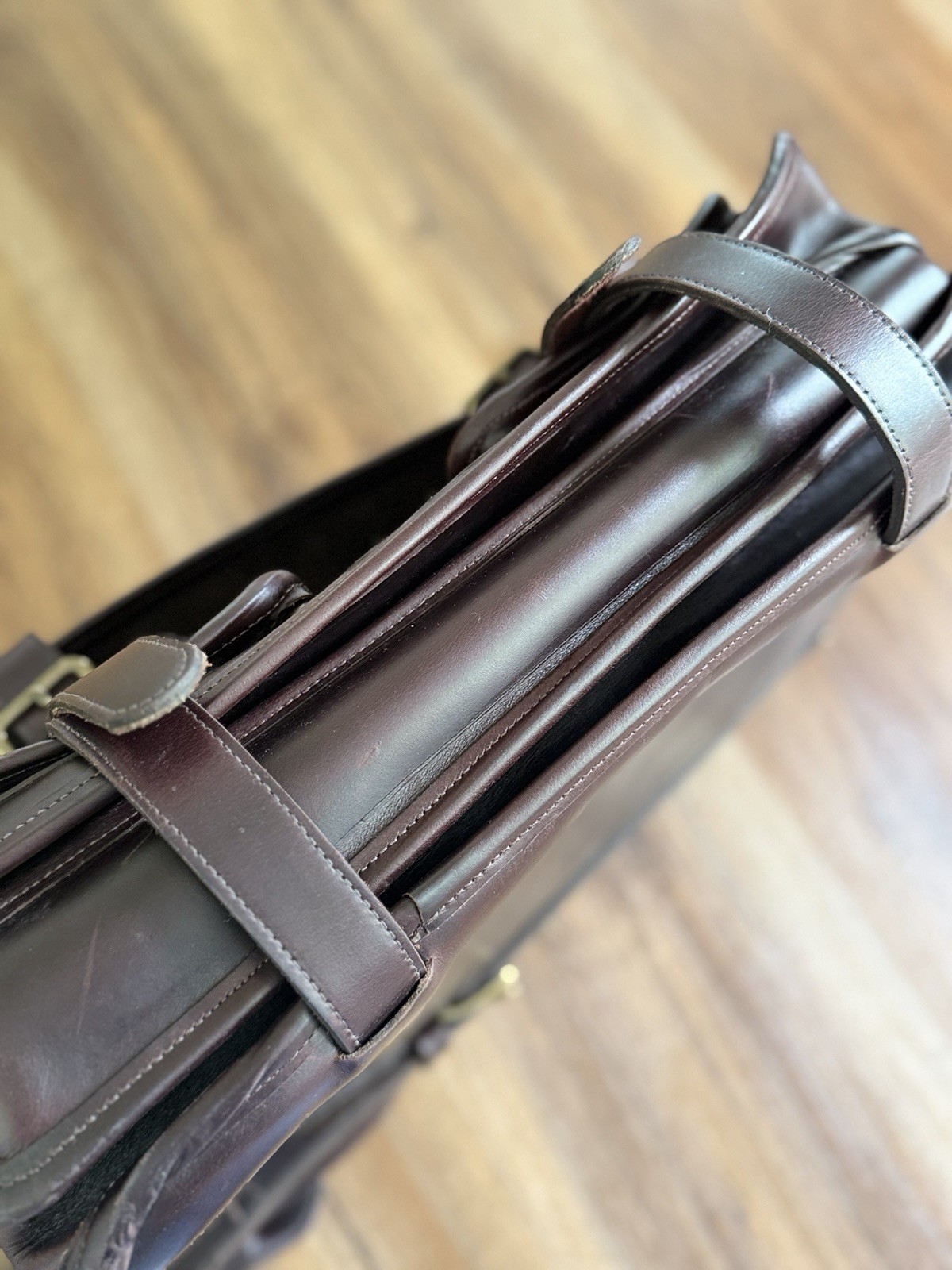 CUSTOM HIDE Saddle Leather Briefcase WW2 Style Dispatch Field Bag Messenger