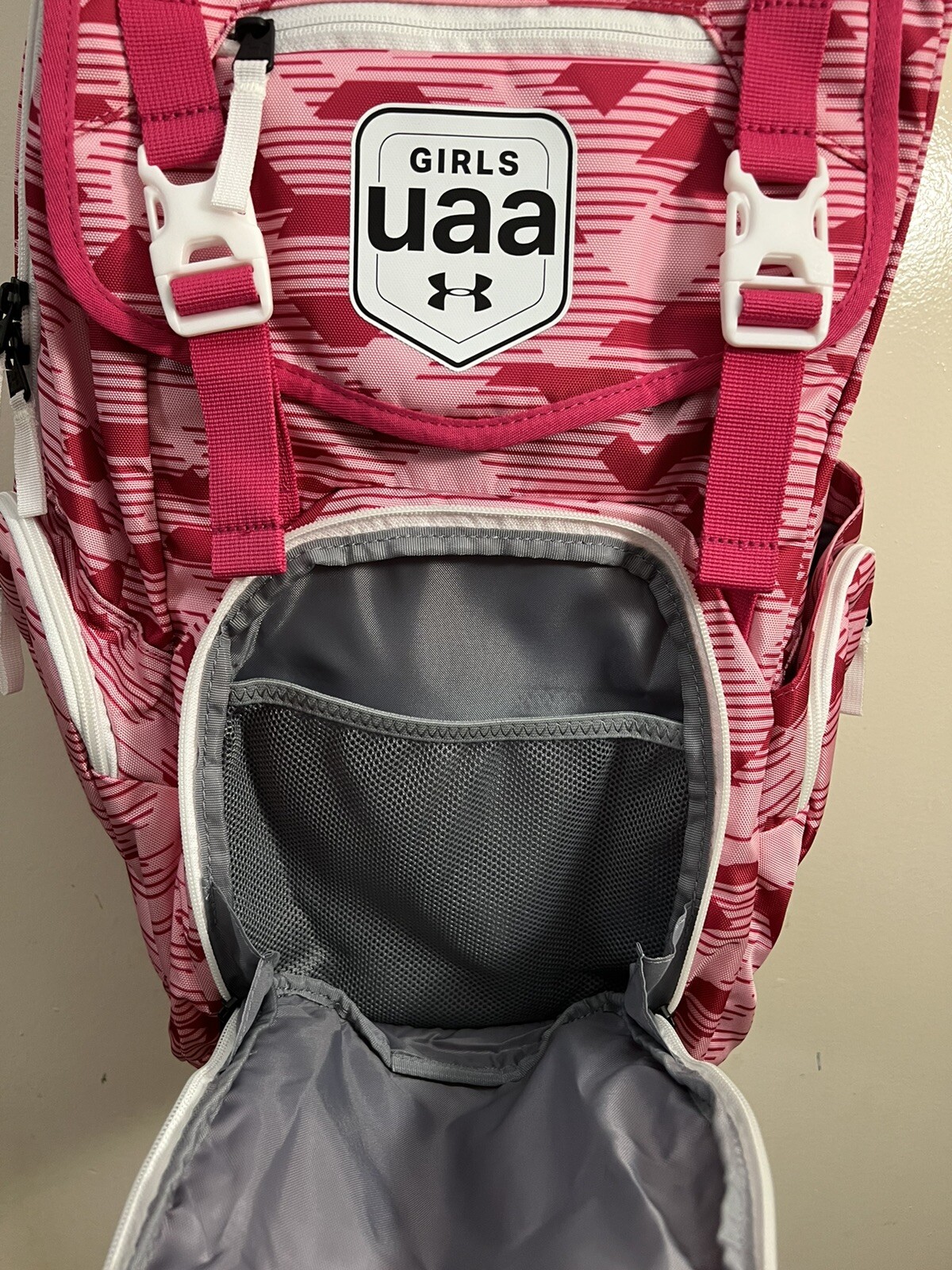 UNDER ARMOUR CONTAIN 4.0 GIRLS UAA BACPACK DUFFEL BAG BUNDLE LARGE PINK CURRY