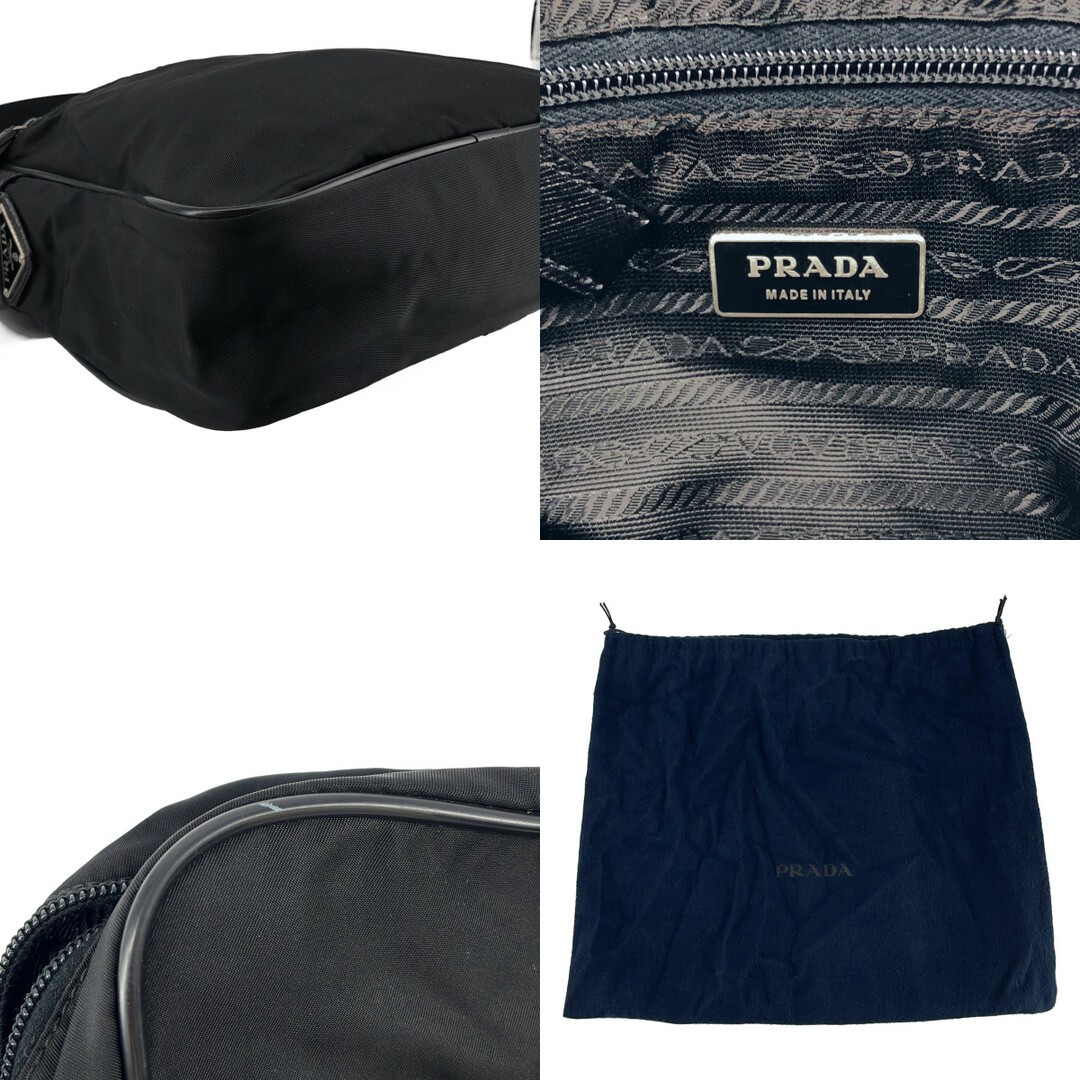 PRADA | Nylon Triangle Logo Shoulder Bag Black Men’s Used KLDR-0