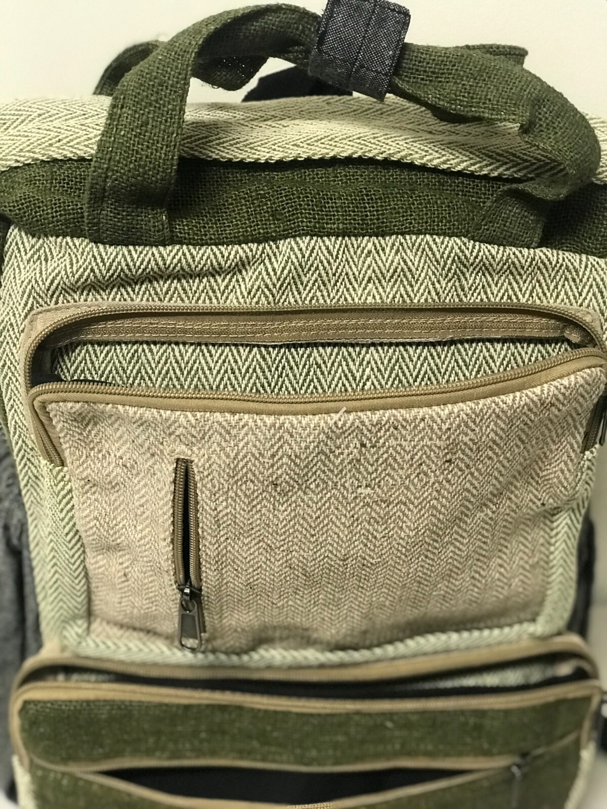 Gheri Hemp/ Cotton backpack with handle ( New Arrival)