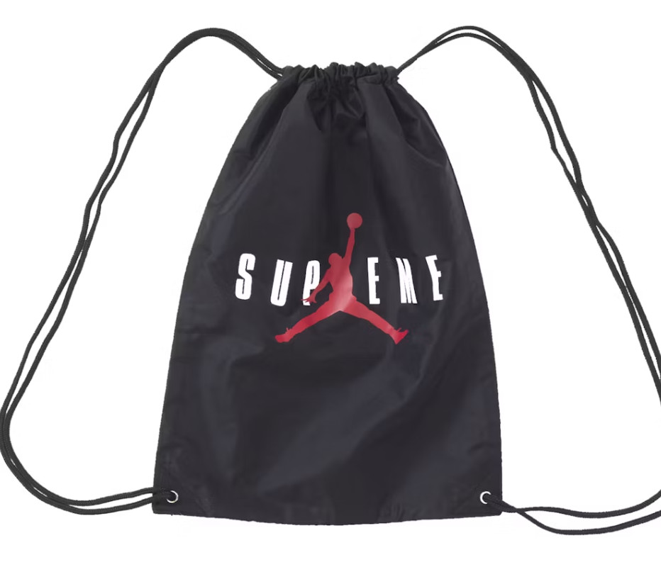 NWT Supreme x Jordan Drawstring Bag – Black